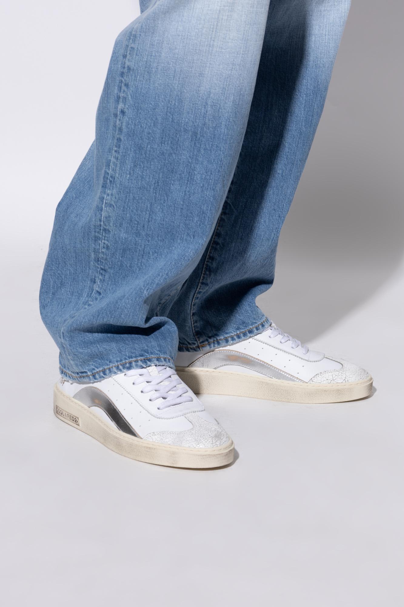 Dsquared2 Lace-up Low-top Sneakers In White