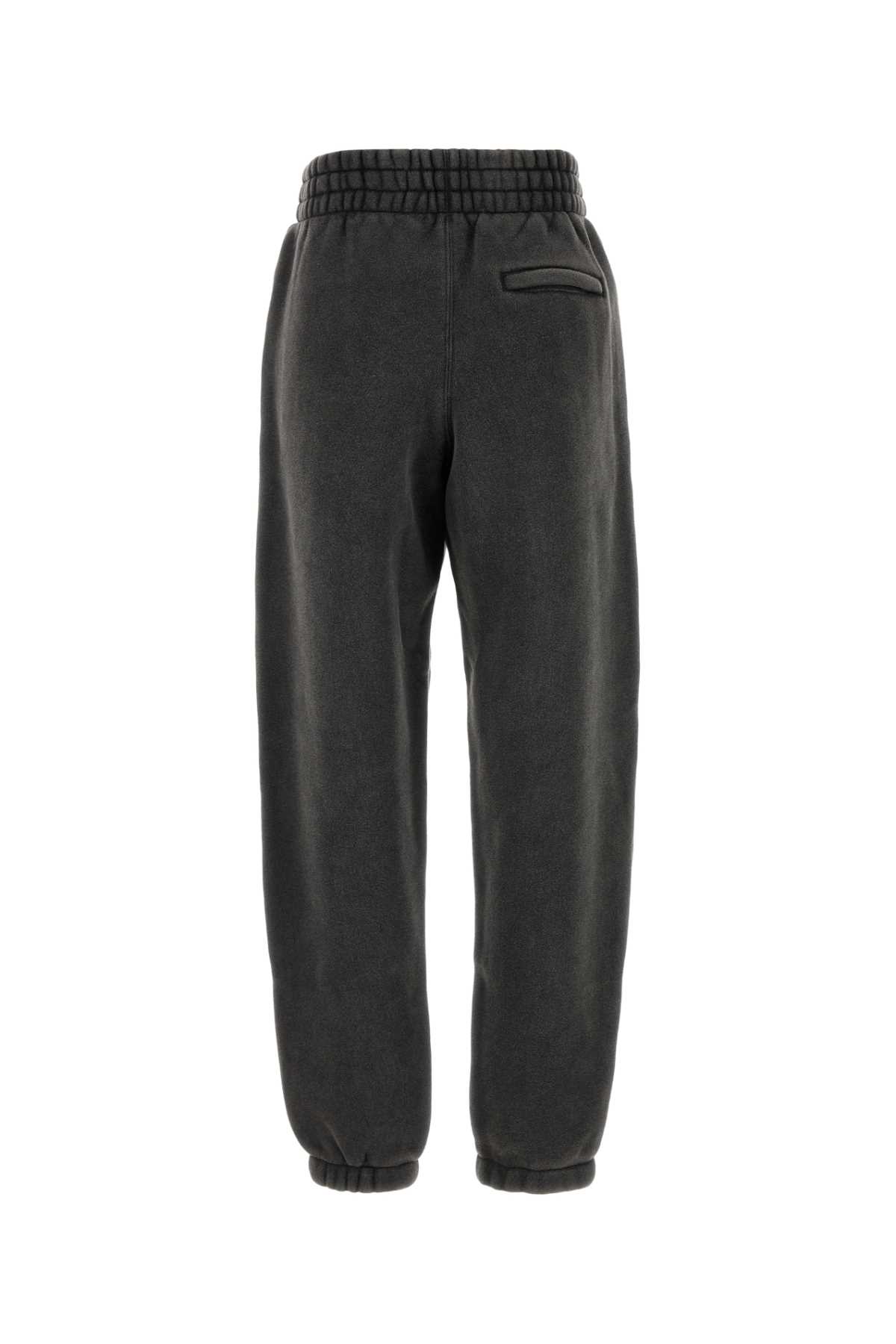 Alexander Wang T Charcoal Cotton Blend Joggers In Fadedblack