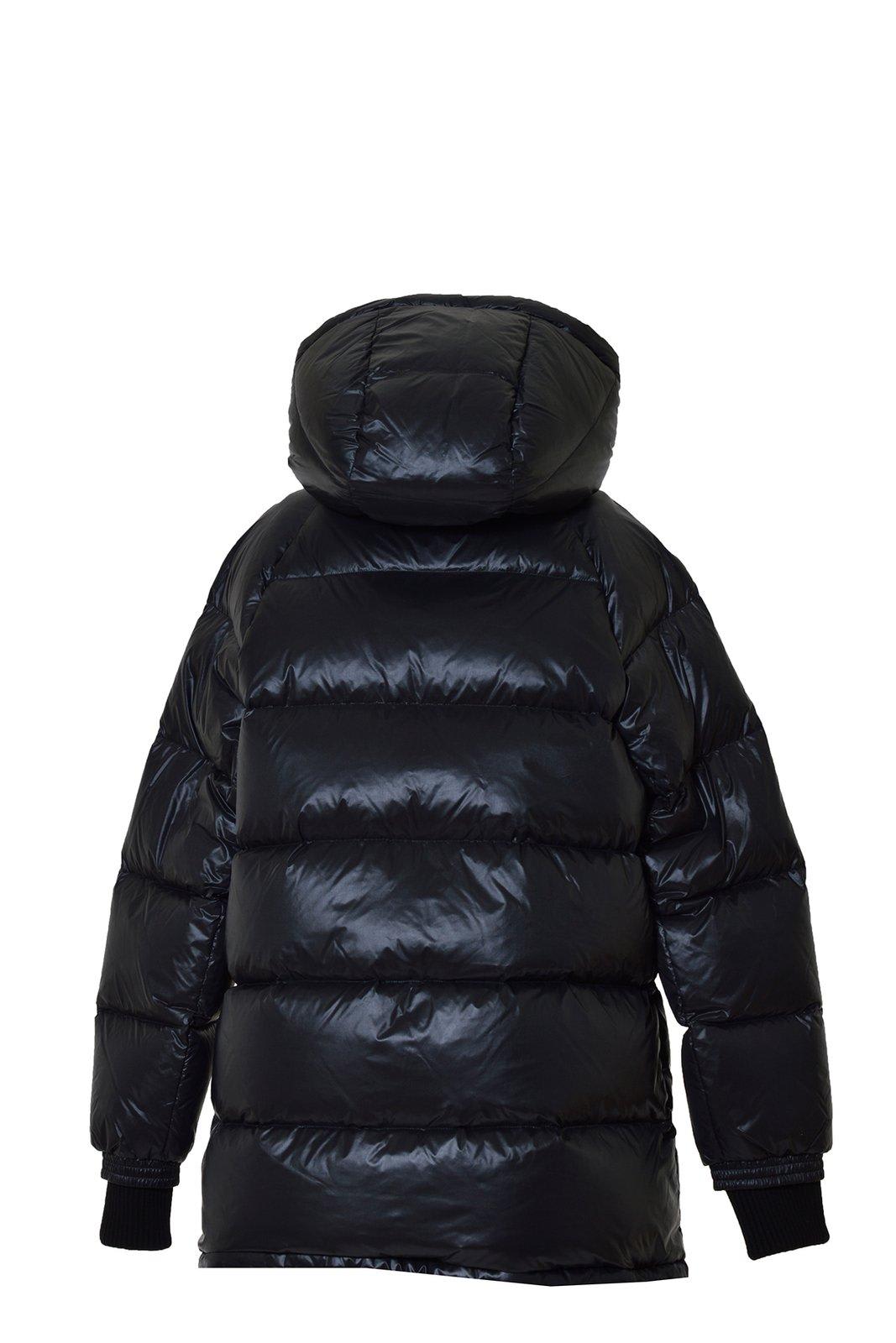 Shop Dsquared2 Hooded Down Jacket In Nero