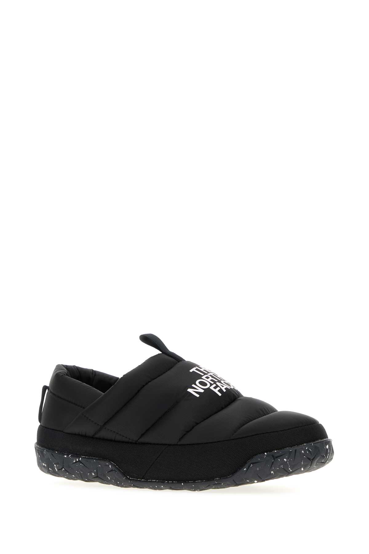 The North Face Ripstop Nuptse Slippers With Textured Sole In Black