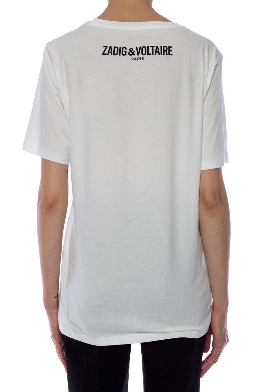 Shop Zadig &amp; Voltaire Zadig & Voltaire Patterned T-shirt In White