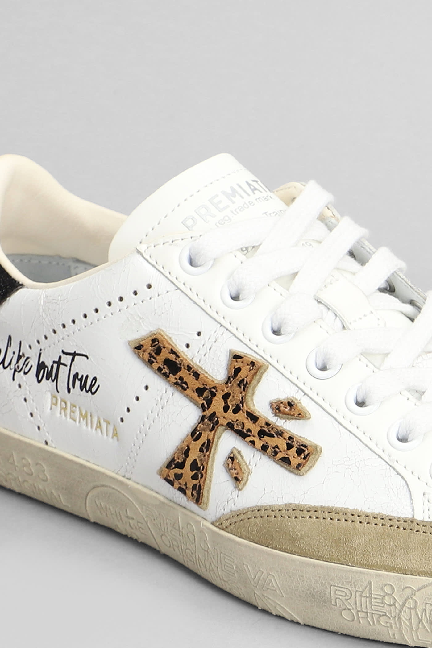 Shop Premiata Steven Sneakers In White Leather
