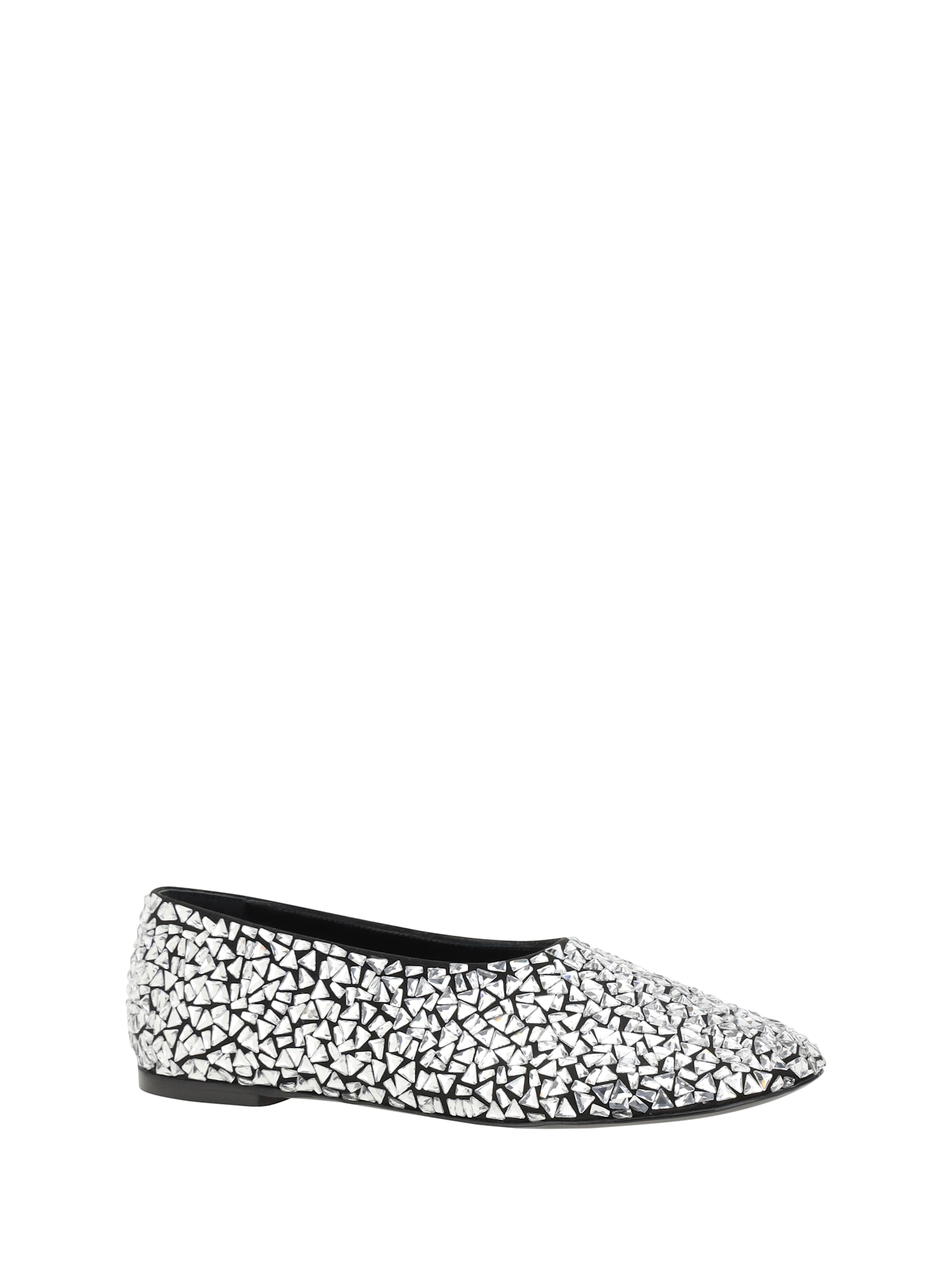 Proenza Schouler Glove Embellished Leather Ballet Flats In Black