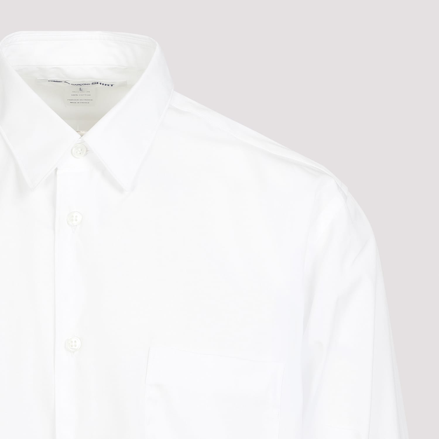 Shop Comme Des Garçons Shirt Comme Des Garçons Cotton Shirt In White