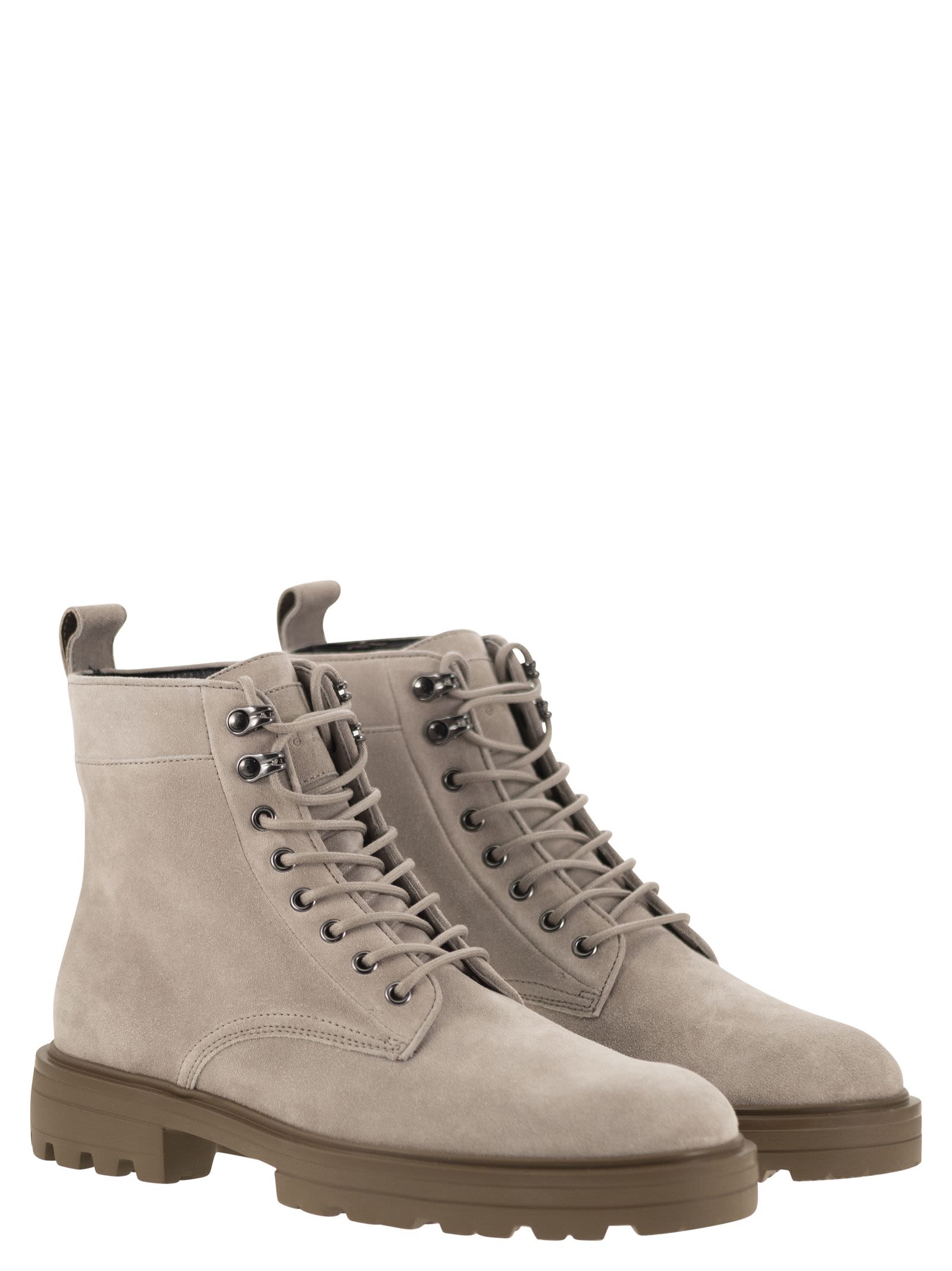 Shop Hogan H673 Suede Boots