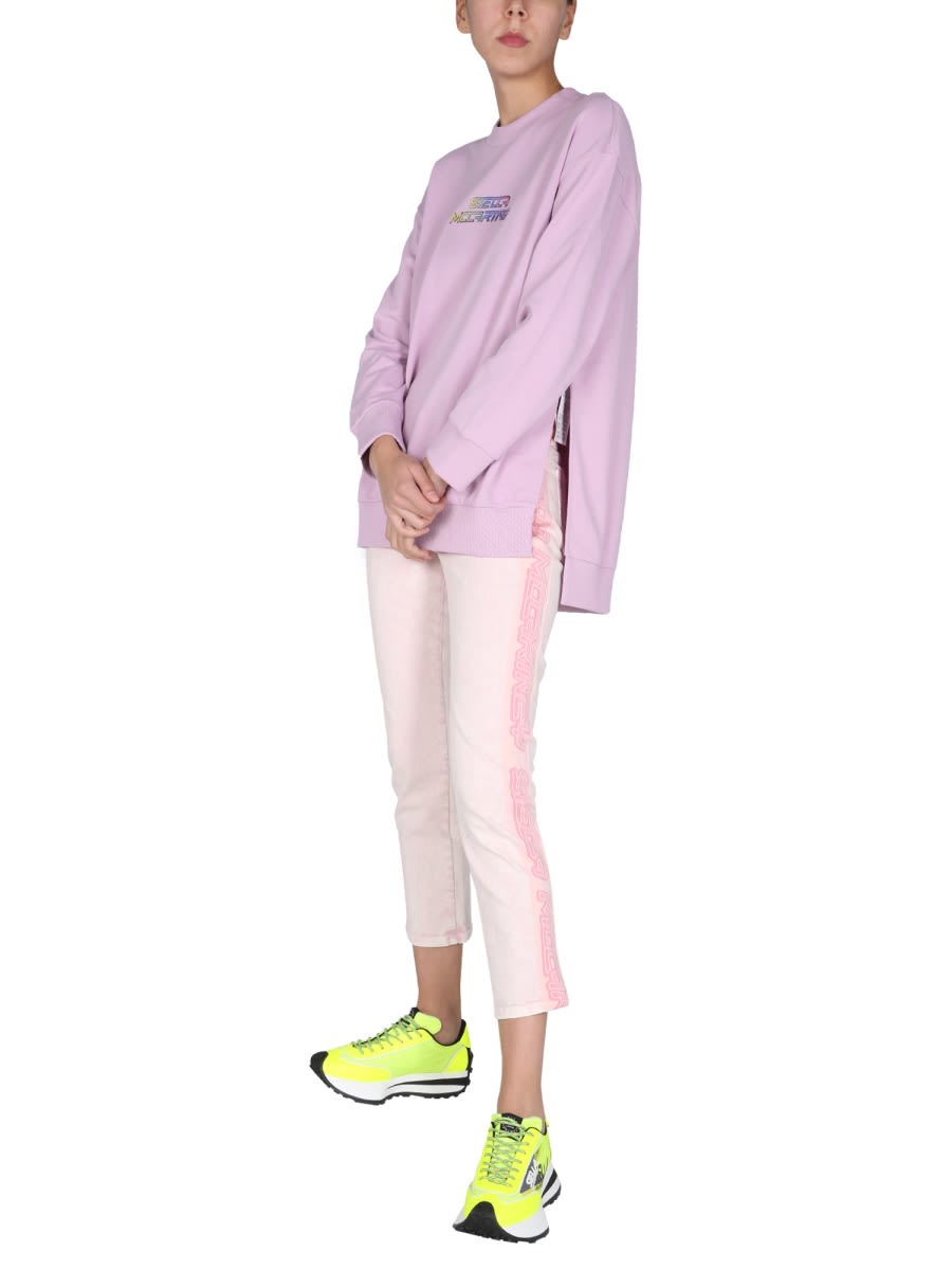 Shop Stella Mccartney Sweatshirt With 3d Logo In Lilac