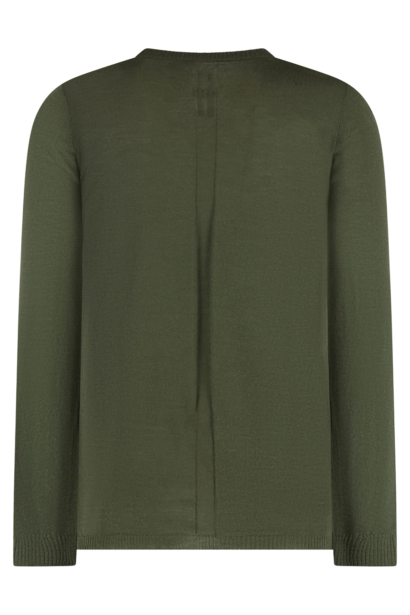 Rick Owens Virgin Wool Crew-neck Sweater In Green