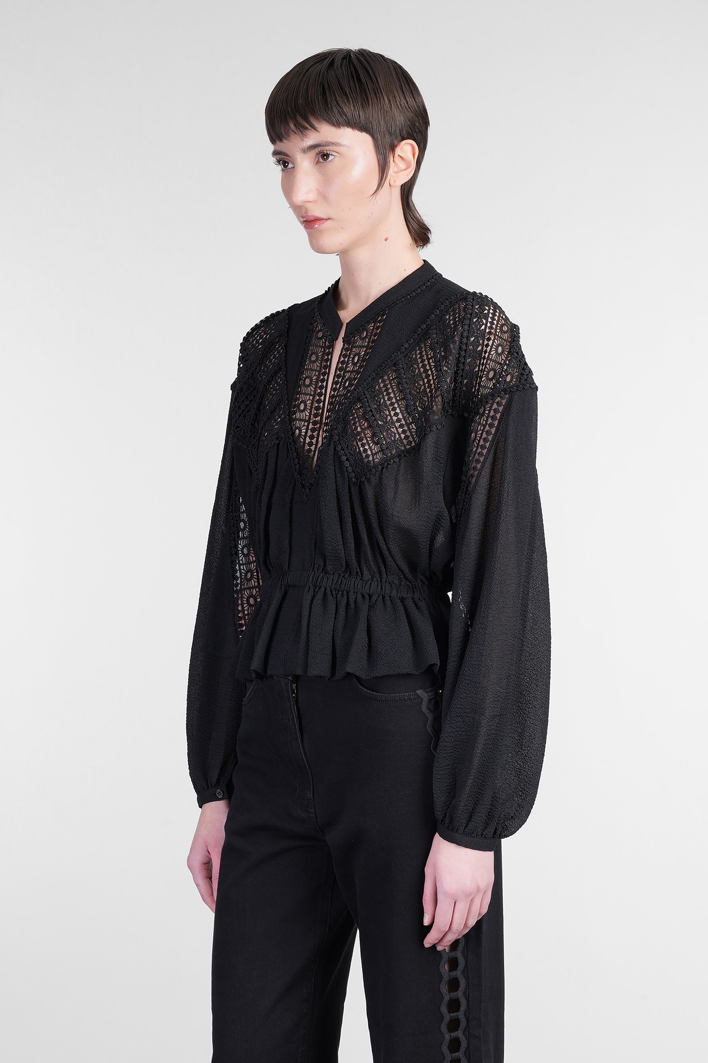 Iro Rixi Blouse In Black Polyester