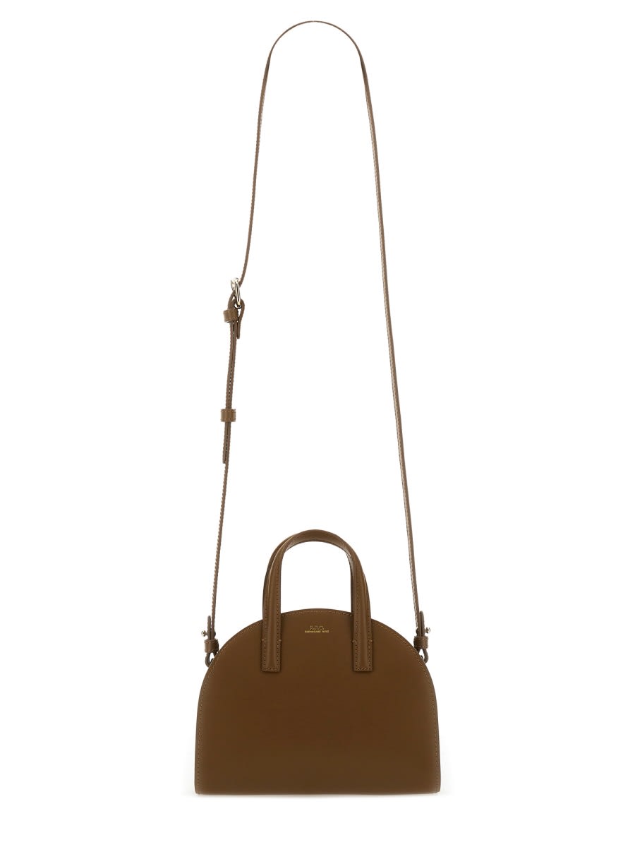 Apc Demi-lune Tote Bag Small In Brown