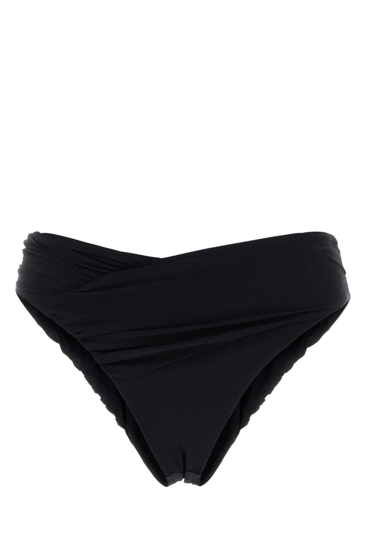 Magda Butrym High-waisted Bikini Bottom Ruched Detailing In Black