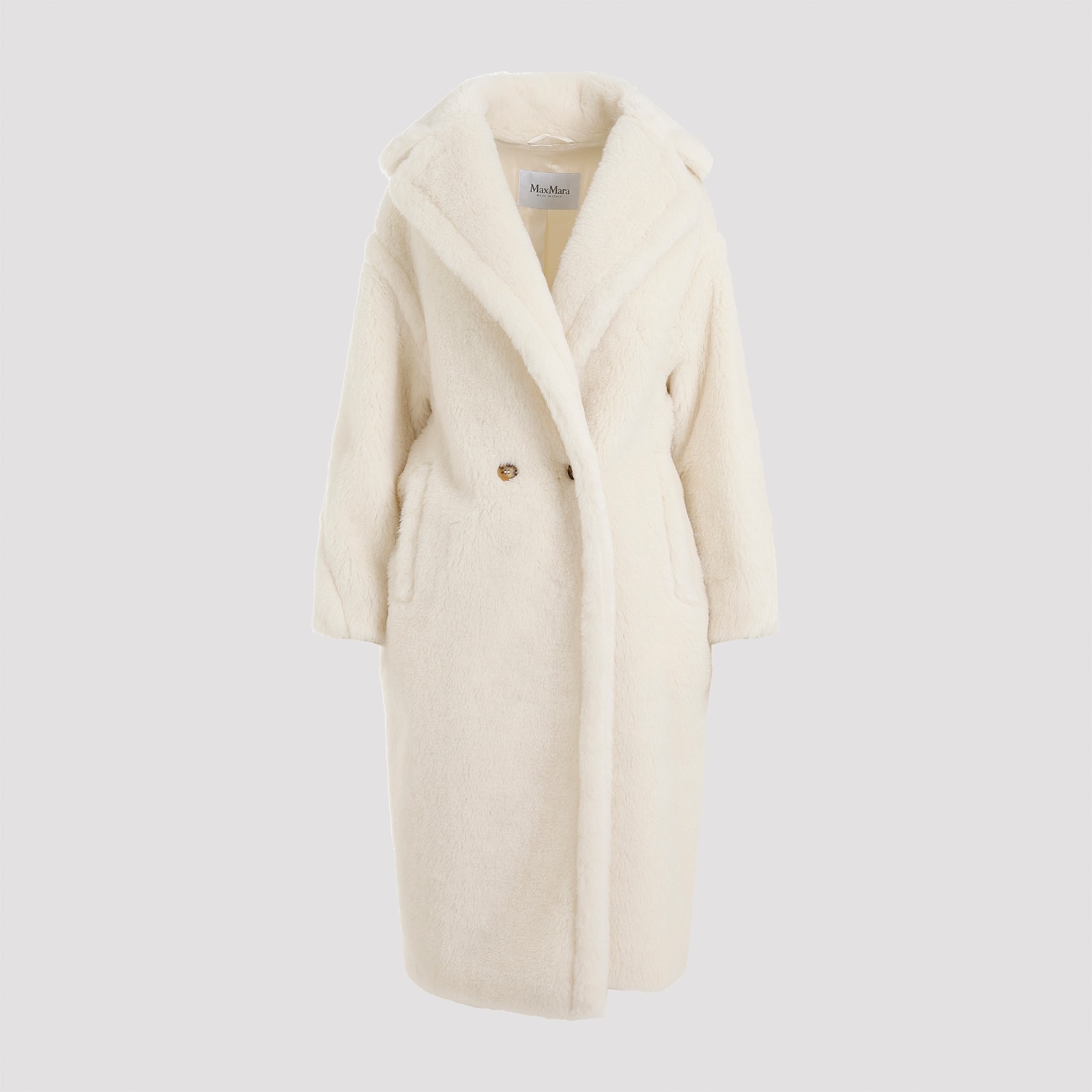 Shop Max Mara Tedgirl Coat In Bianco