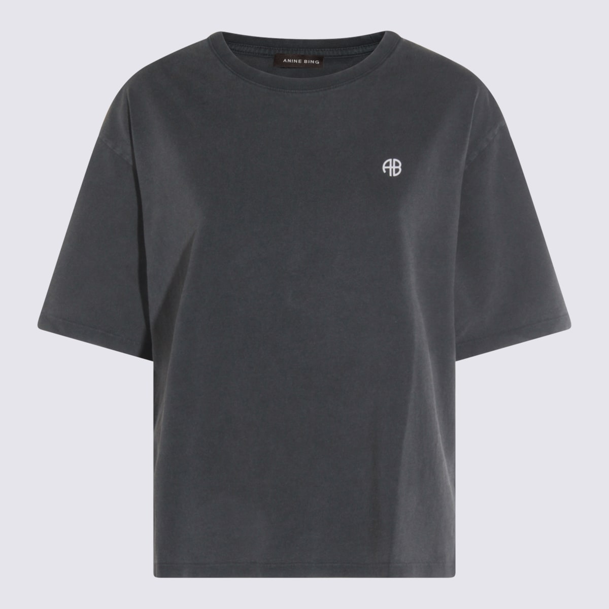 Anine Bing Grey Cotton T-shirt