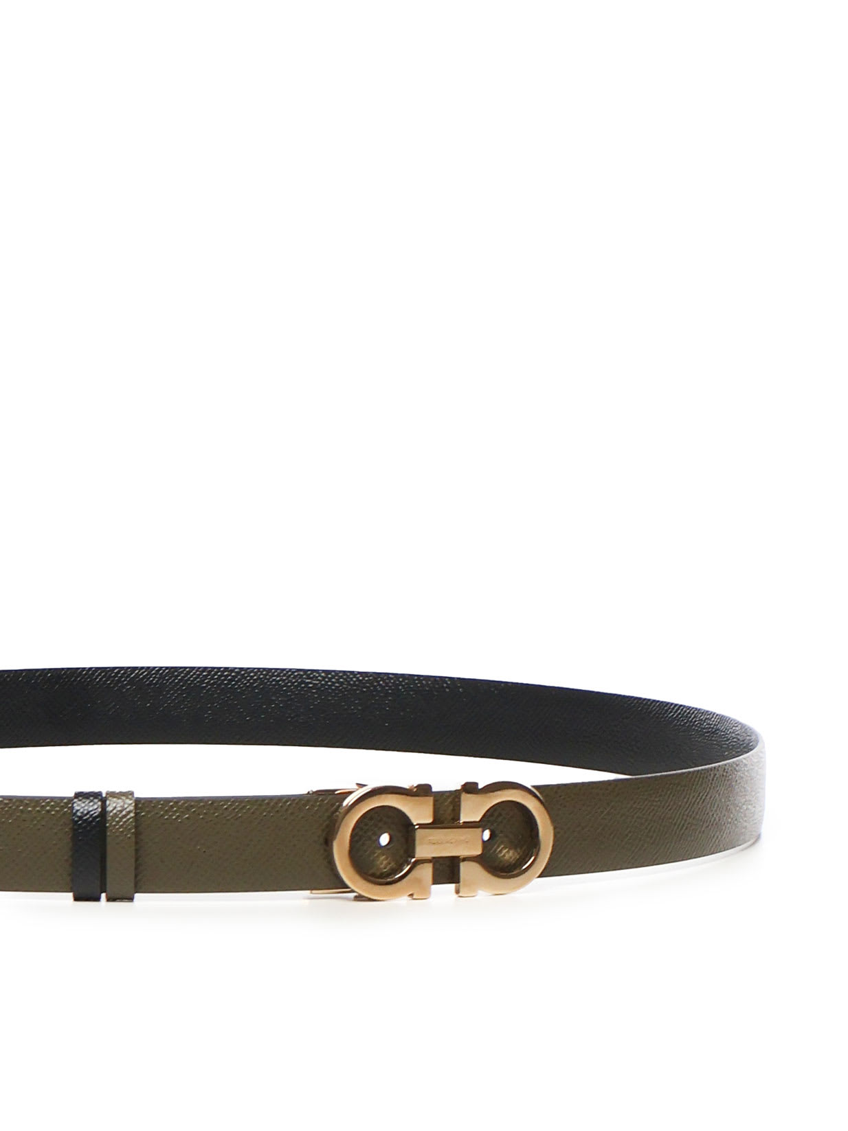 Ferragamo Gancini Reversible And Adjustable Belt In Multi