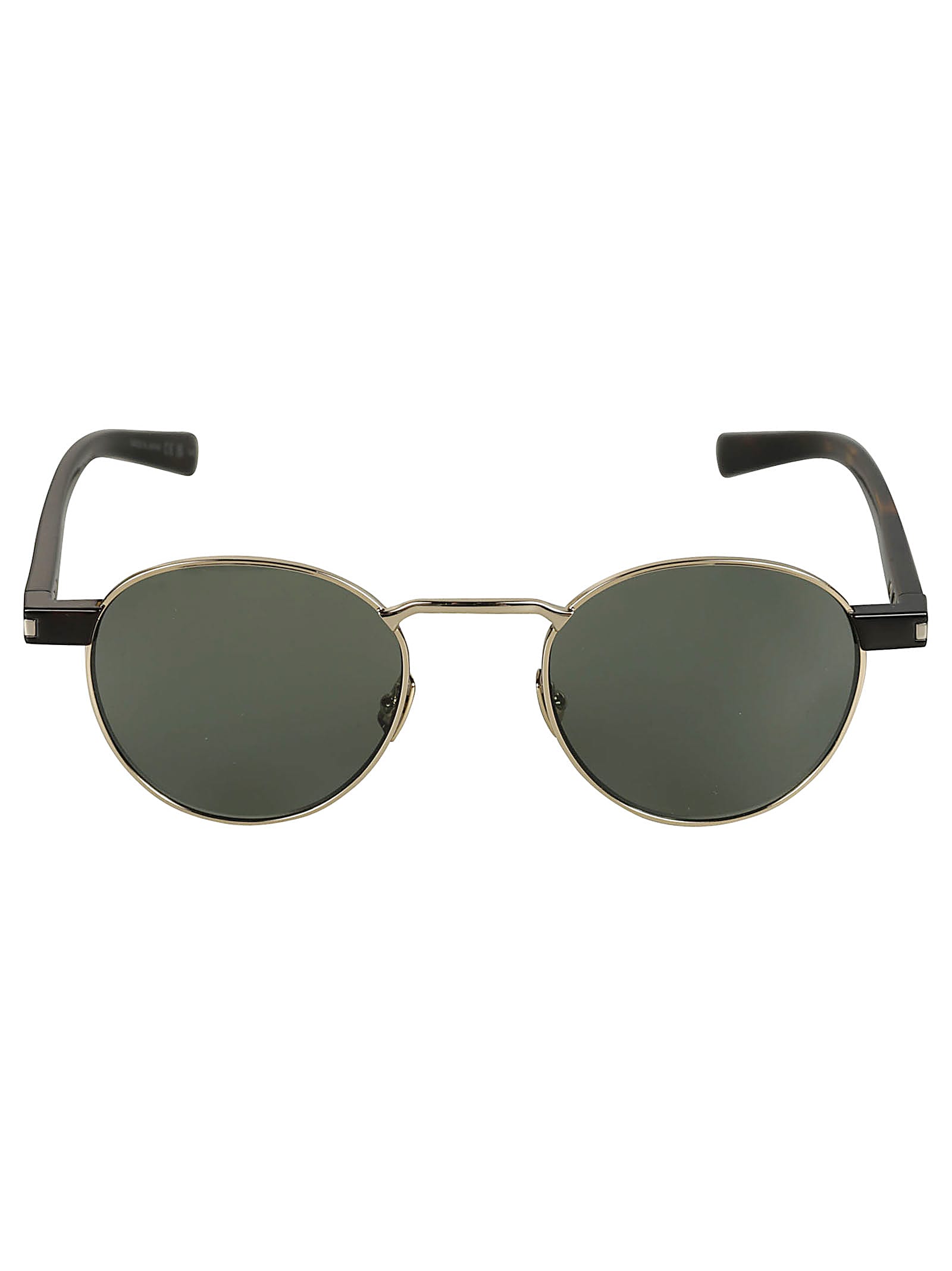 Saint Laurent Sl707 Sunglasses In Gold-havana-green