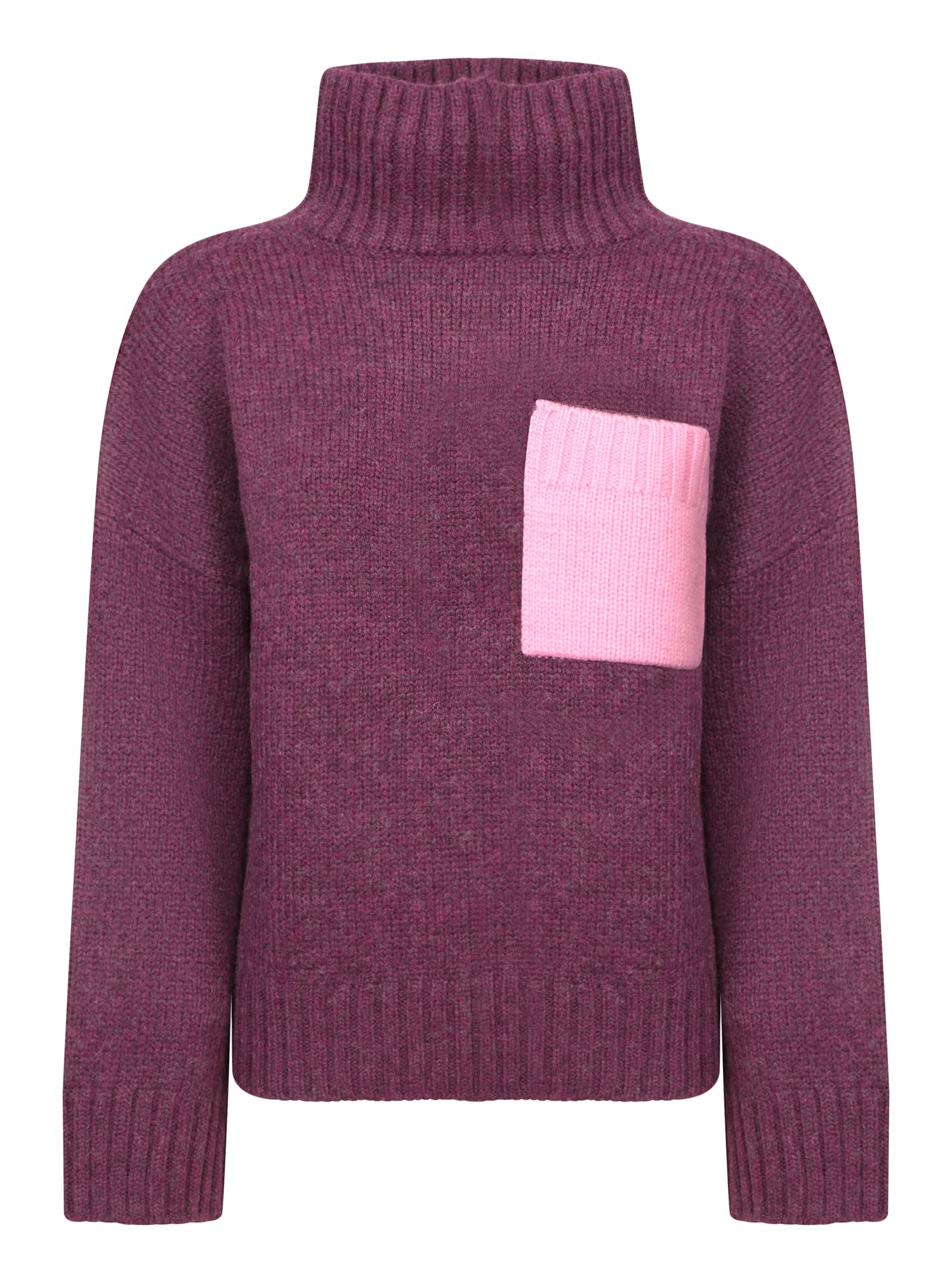 Shop Jw Anderson Plum And Pink Wool Sweater In Purple