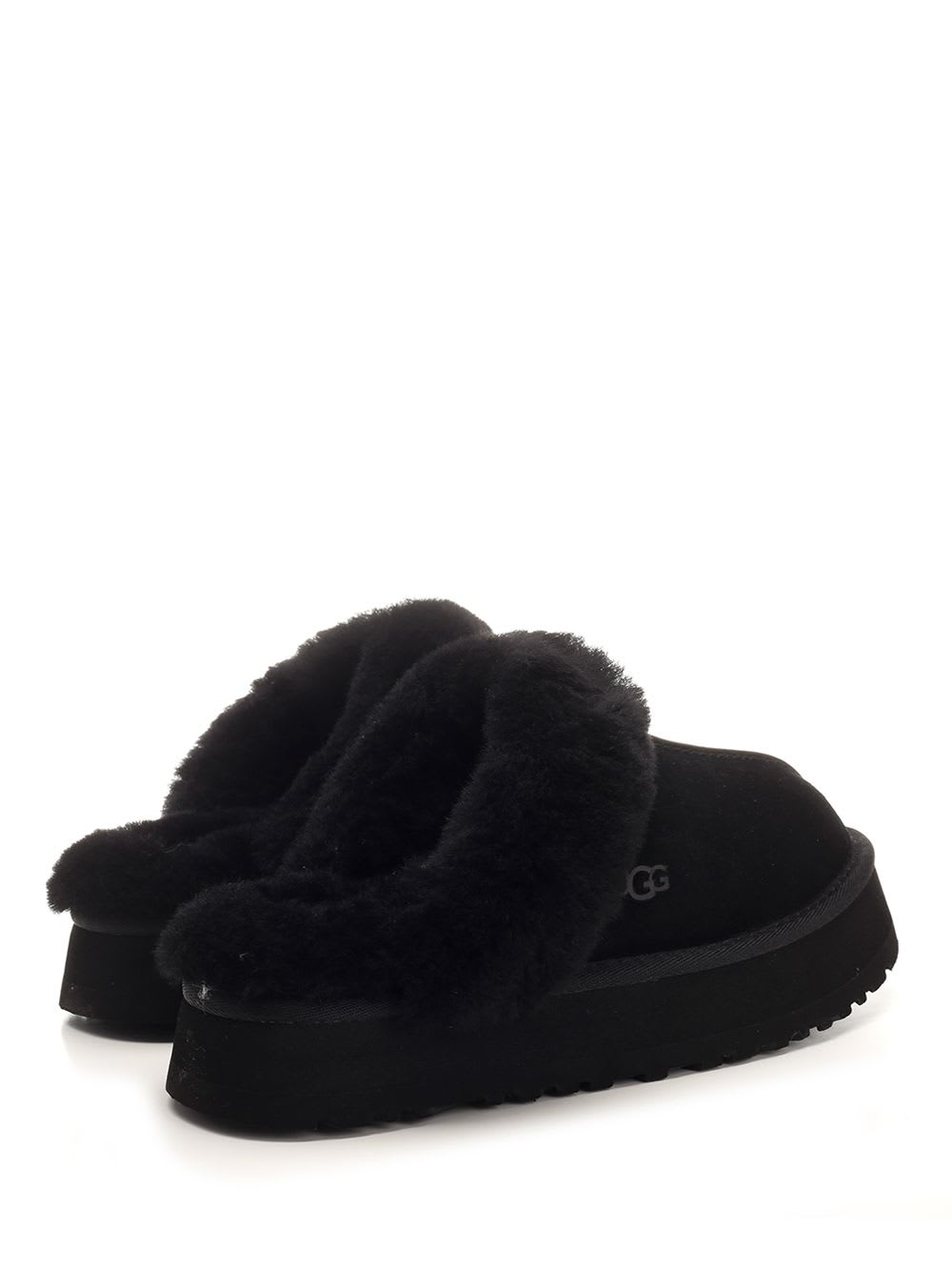 Ugg Black Disquette Slippers In Black