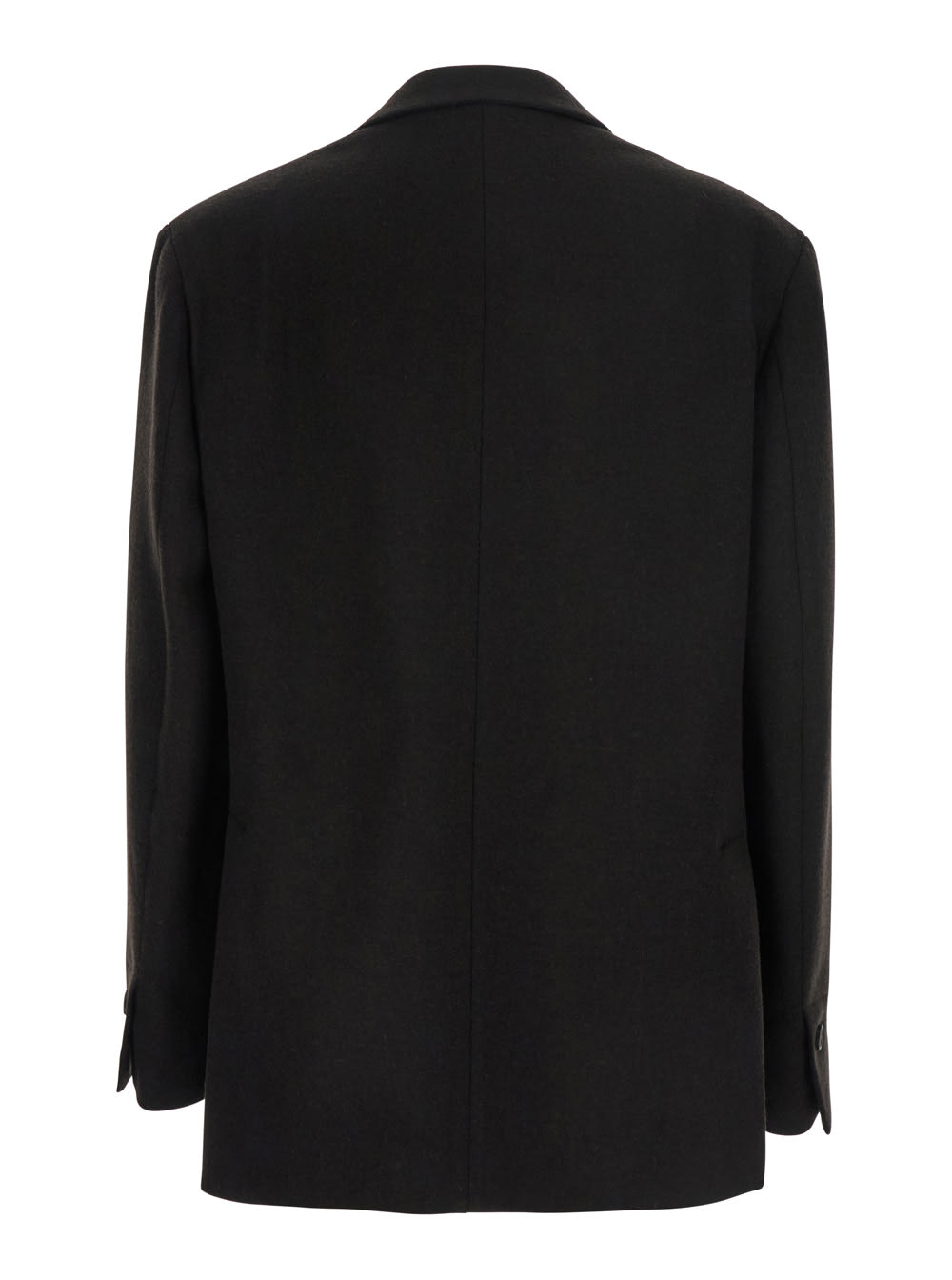 Tela Frost Double-breasted Blazer In Black
