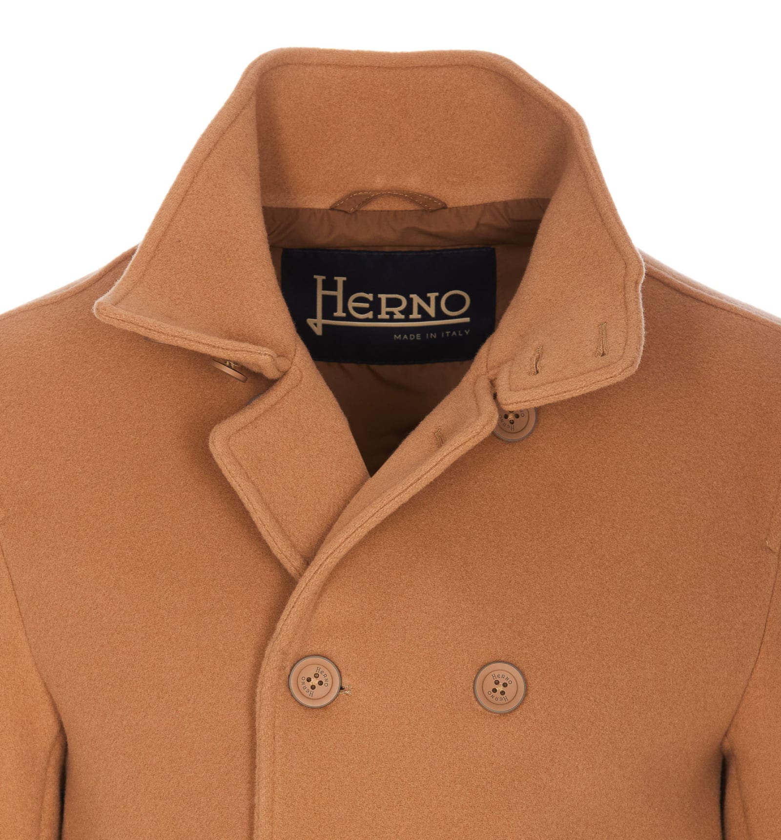 Shop Herno Coat In Camel