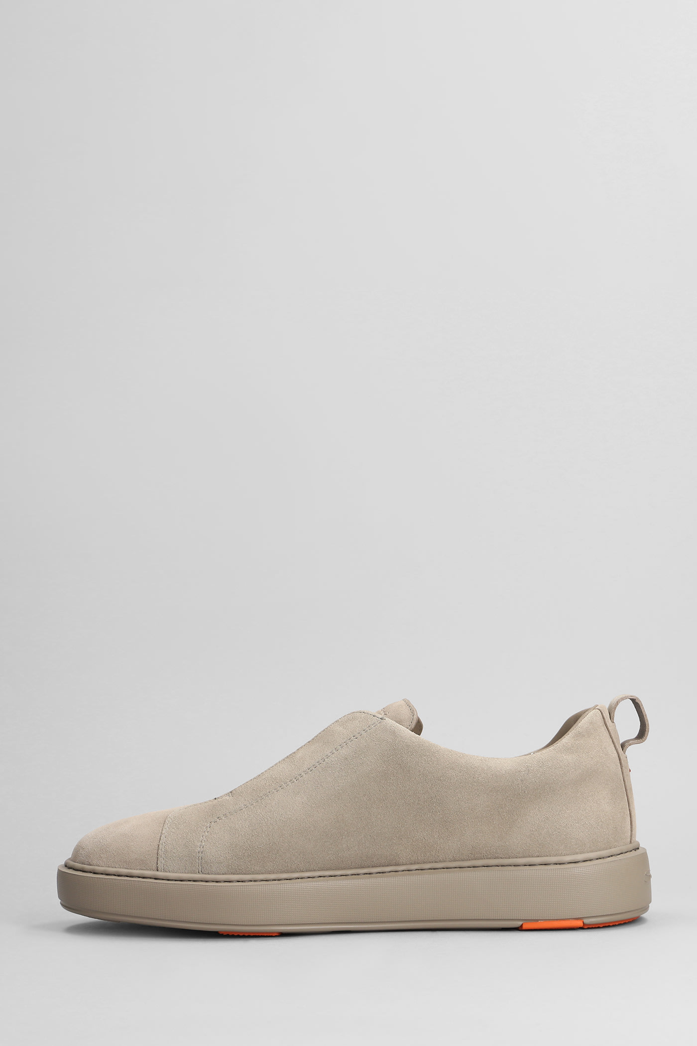 Shop Santoni Victory Sneakers In Taupe Suede