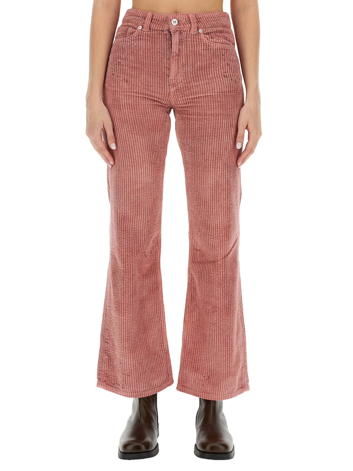 Our Legacy Corduroy Flared Trousers In Rosa