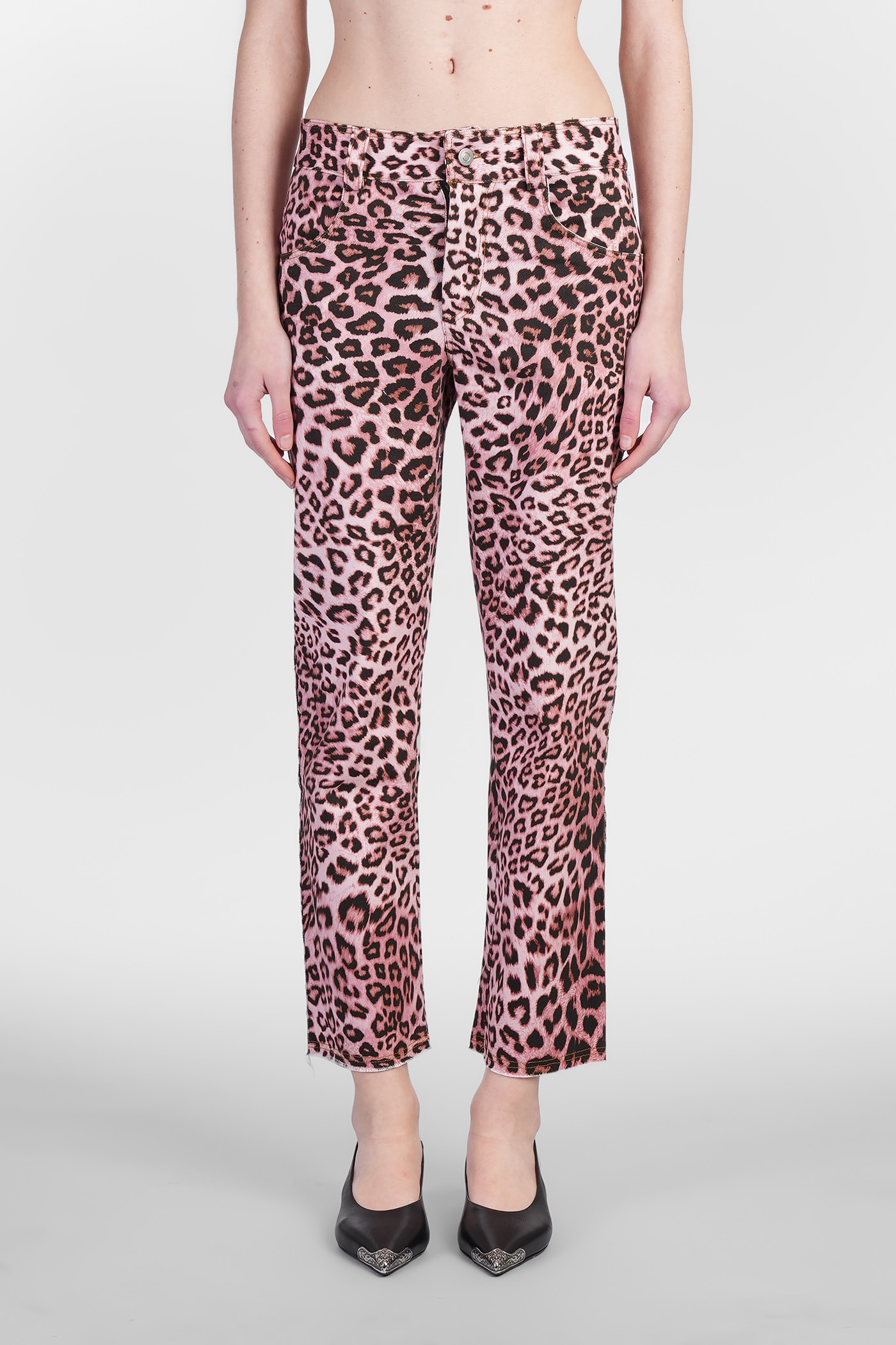 A Paper Kid Pants In Rose-pink Cotton