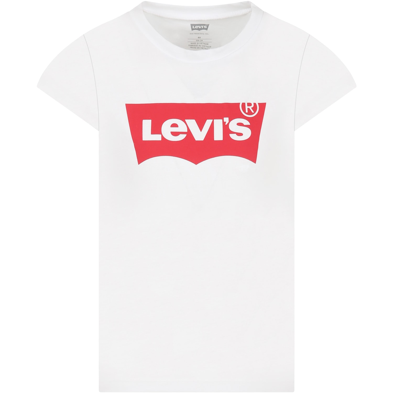 Levi's Kids' White T-shirt For Boy With Logo