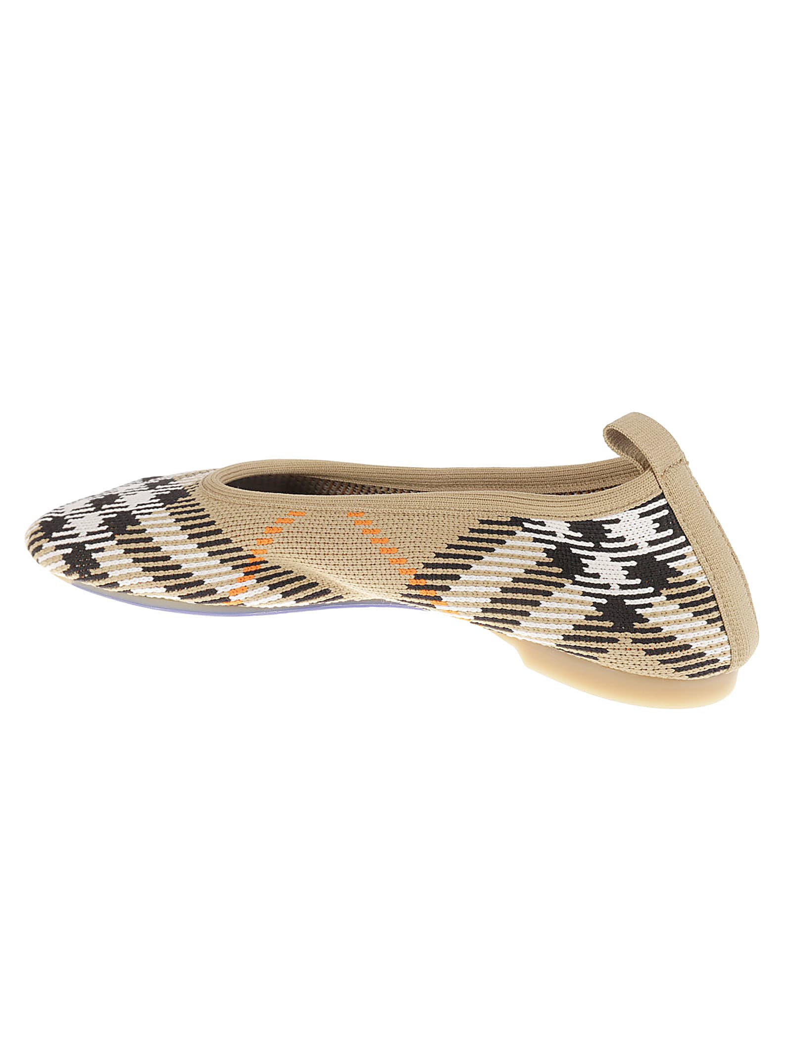 Shop Burberry Check Ballerinas In Sand Ip Check