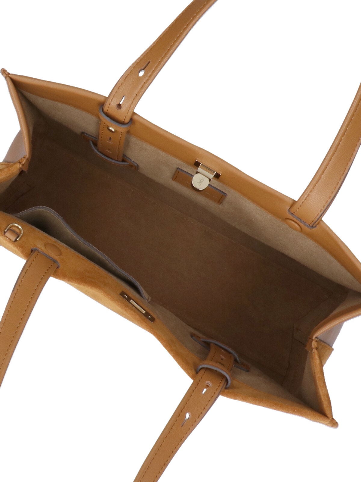 Anya Hindmarch Panelled Top Handle Bag In Brown