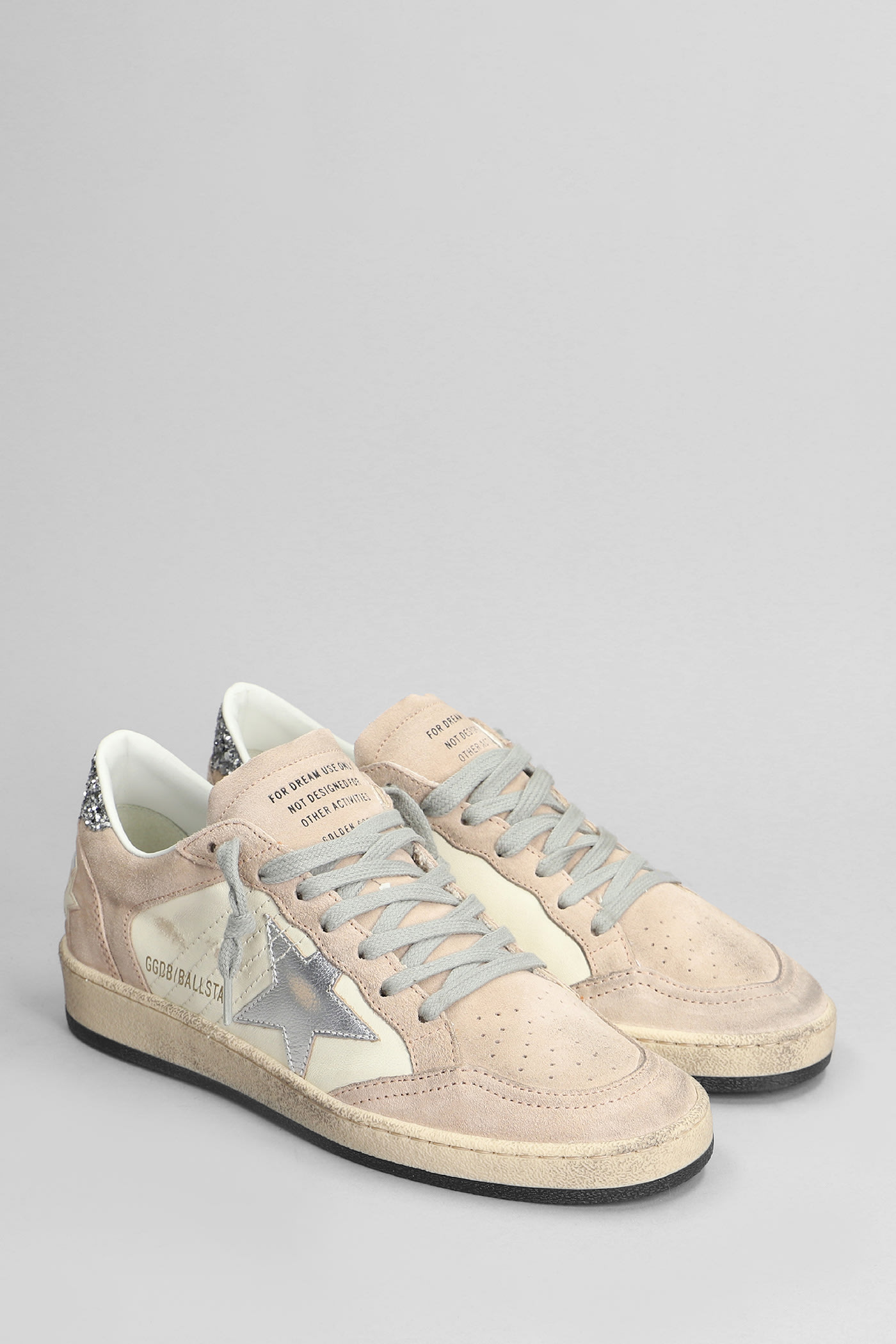 Shop Golden Goose Ball Star Sneakers In Rose-pink Suede And Leather