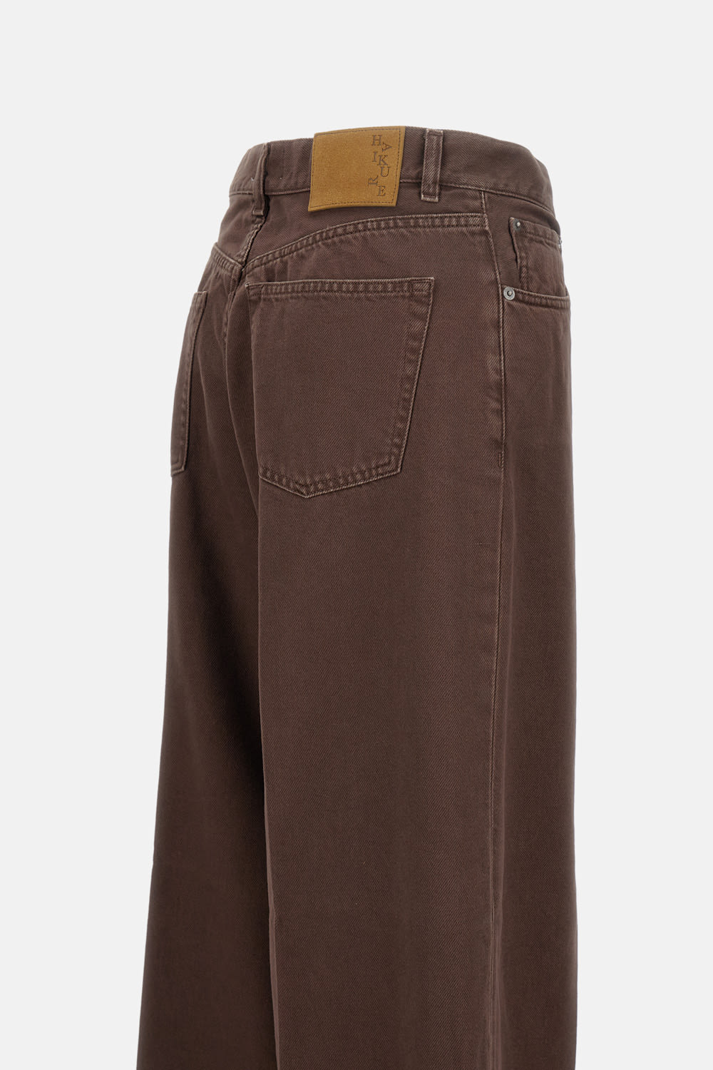 Haikure Wide-leg High Waist Trousers In Brown