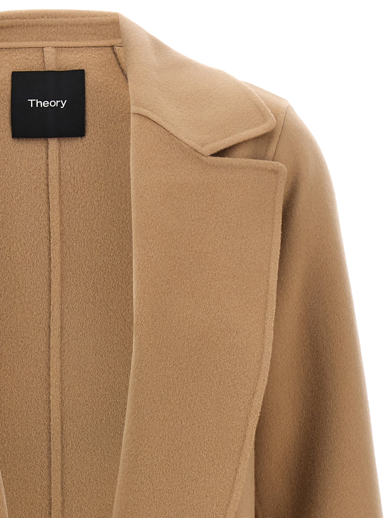 Shop Theory Clairene Coat In Neutrals