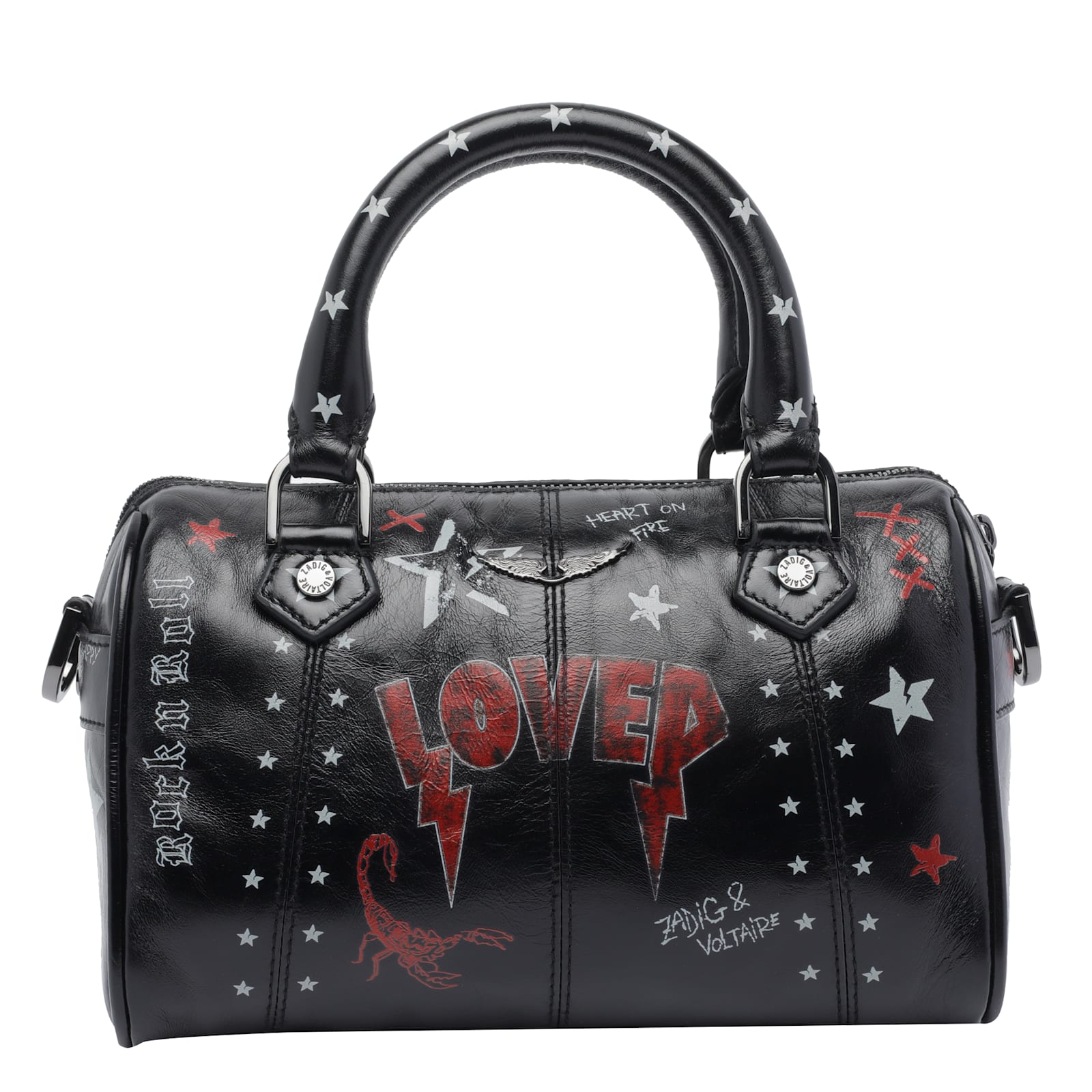 Zadig & Voltaire Womens Black Xs Sunny Vibe Punk Patent-leather Handbag In Black