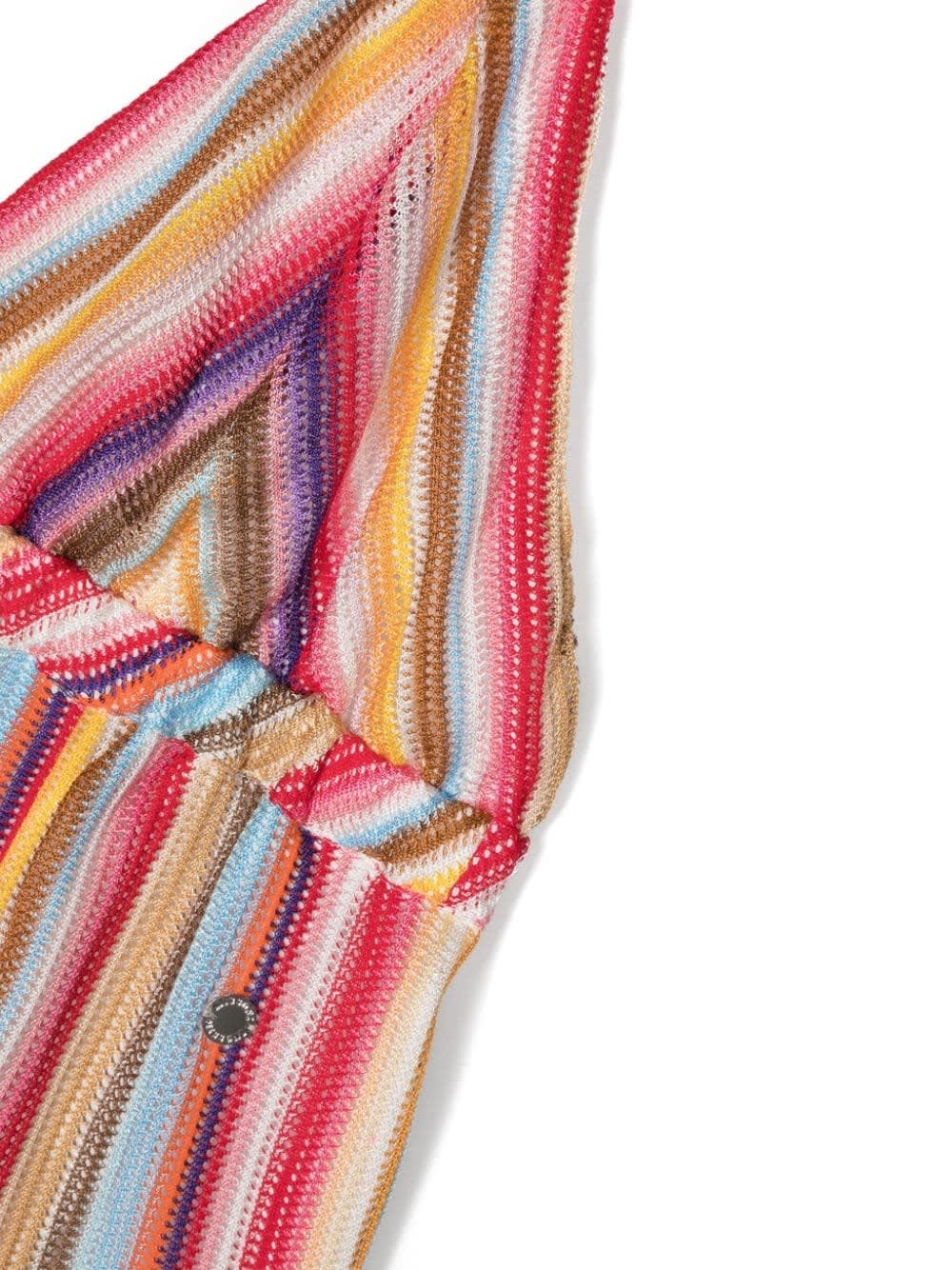 Shop Missoni Multicoloured Striped Knitted Short Jumpsuit
