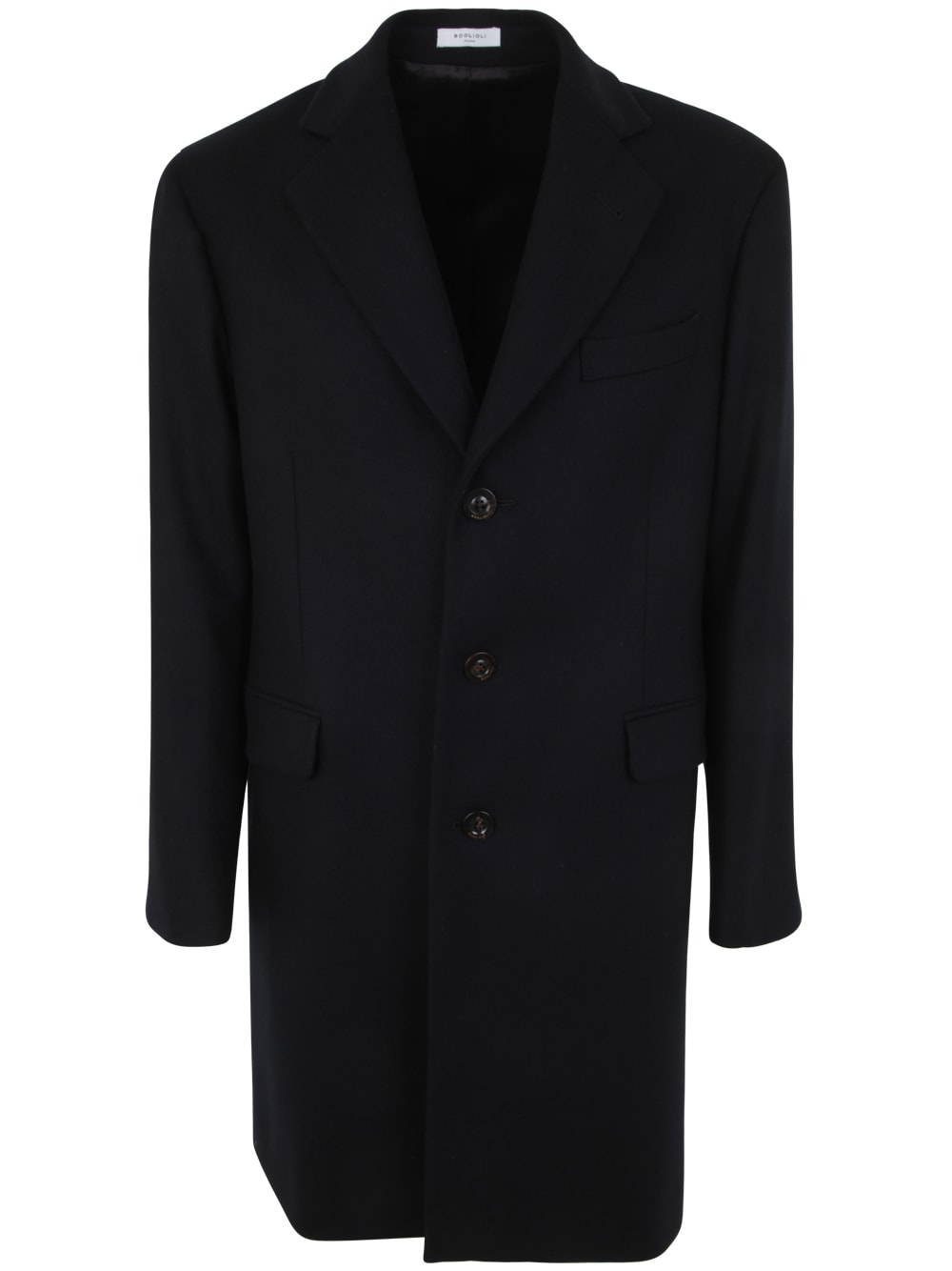Shop Boglioli Single Breasted Coat In Black