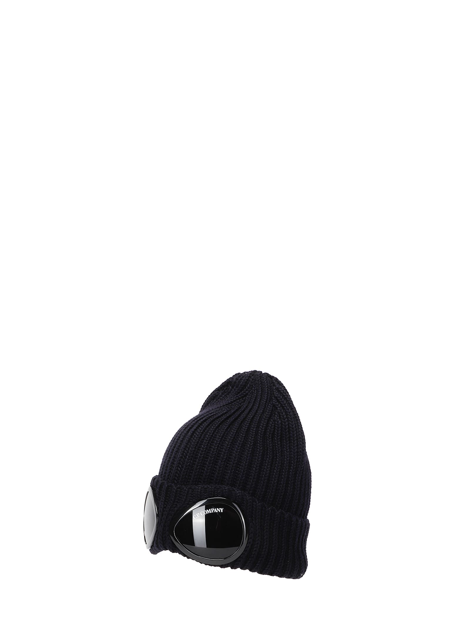 C.p. Company Accessories Knit Cap In Extrafine Merino Wool In Black