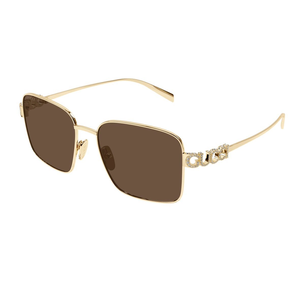 Gucci Gg1937s Linea Name Of Brand 002 Gold Brown Sunglasses In Brown