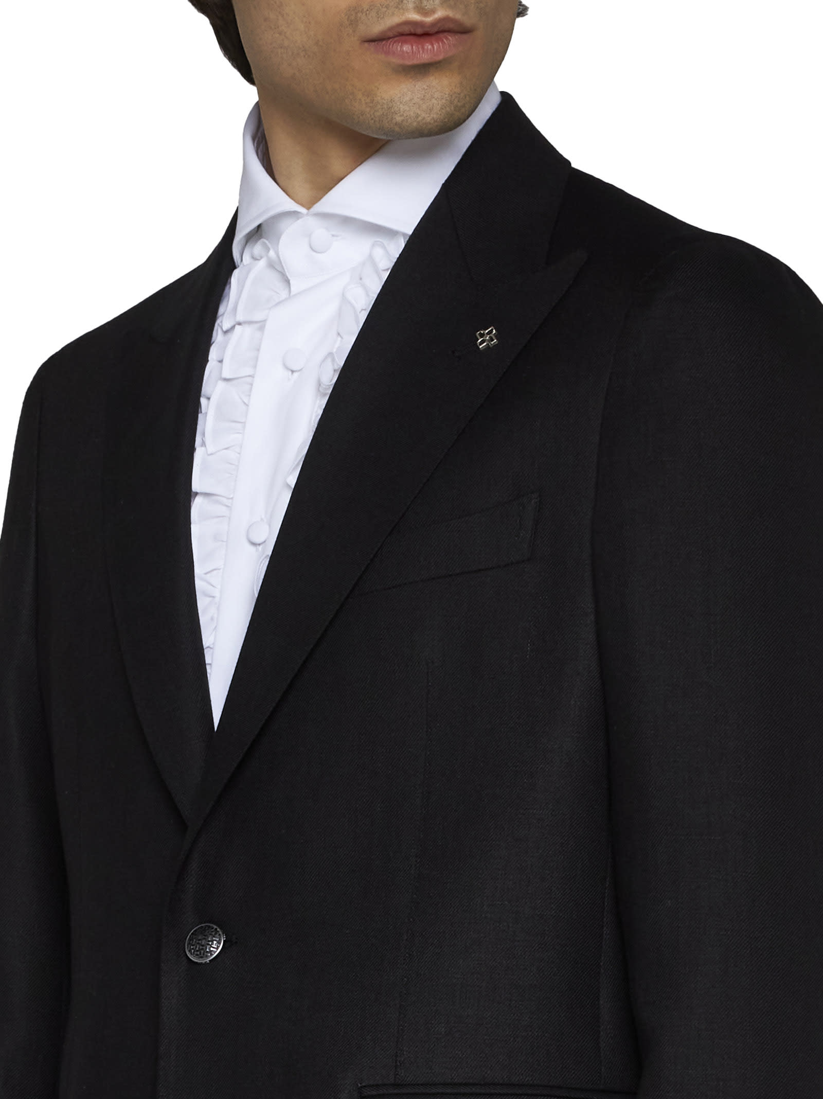 Shop Tagliatore Blazer In Black