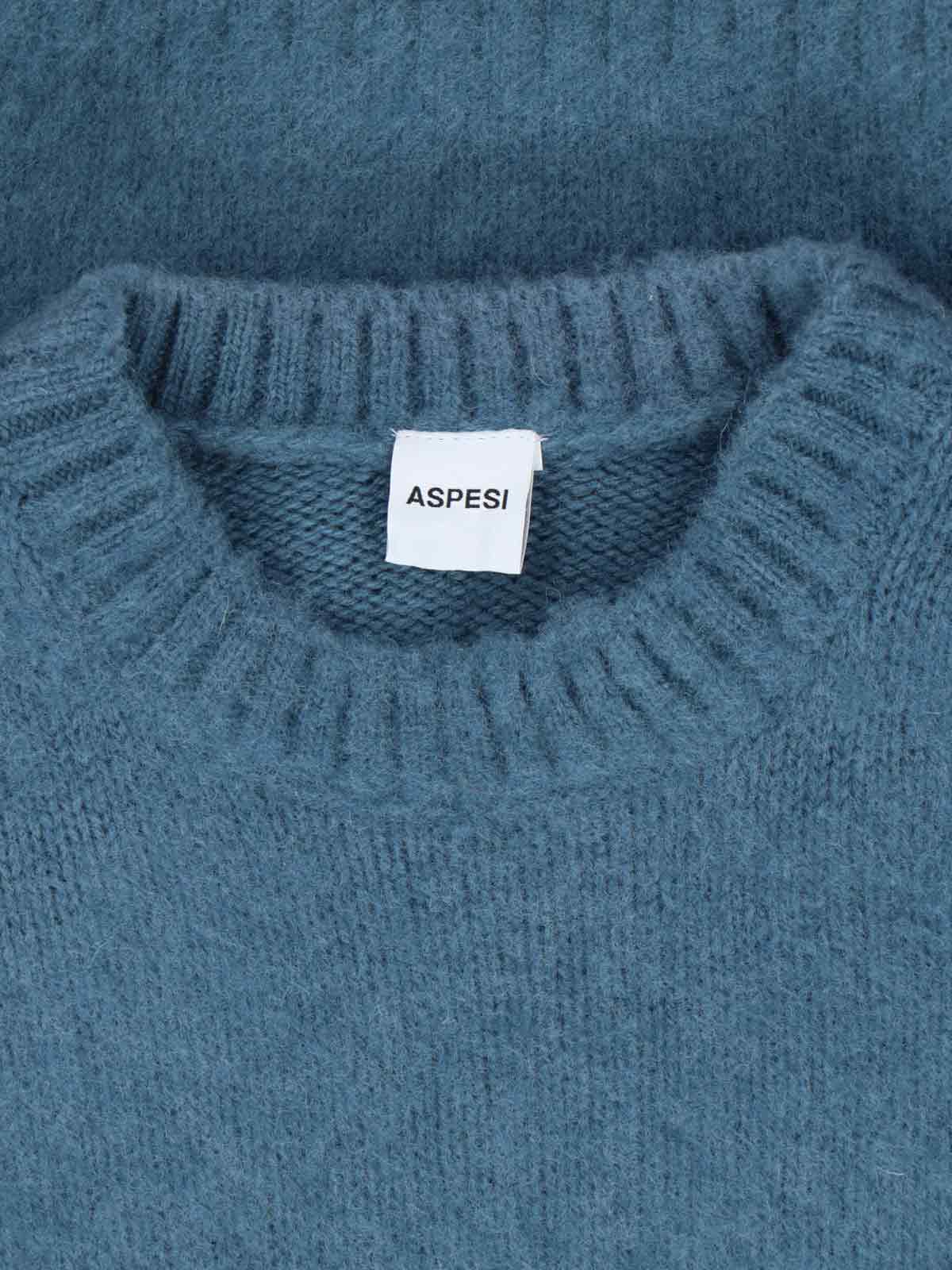 Shop Aspesi M183 Sweater In Blue