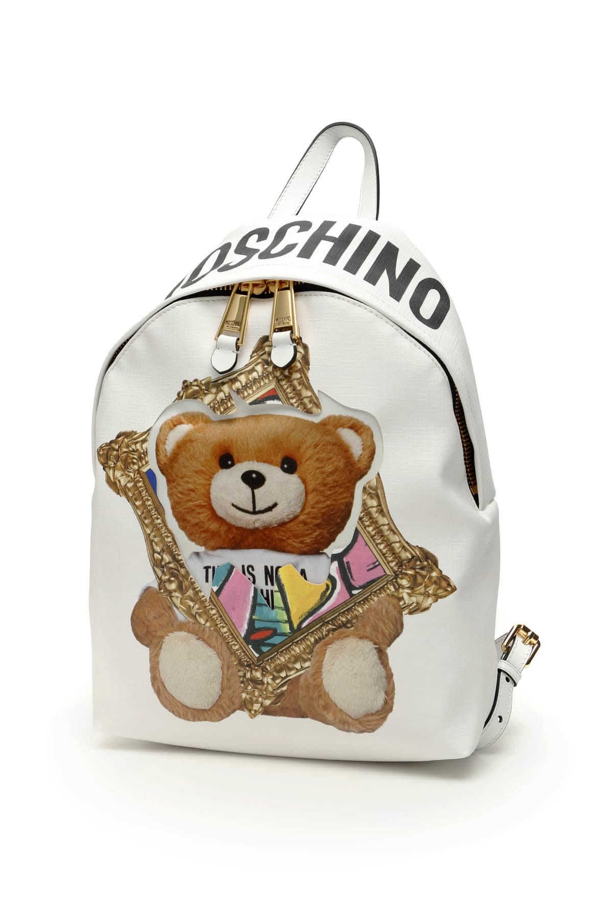 moschino backpack white