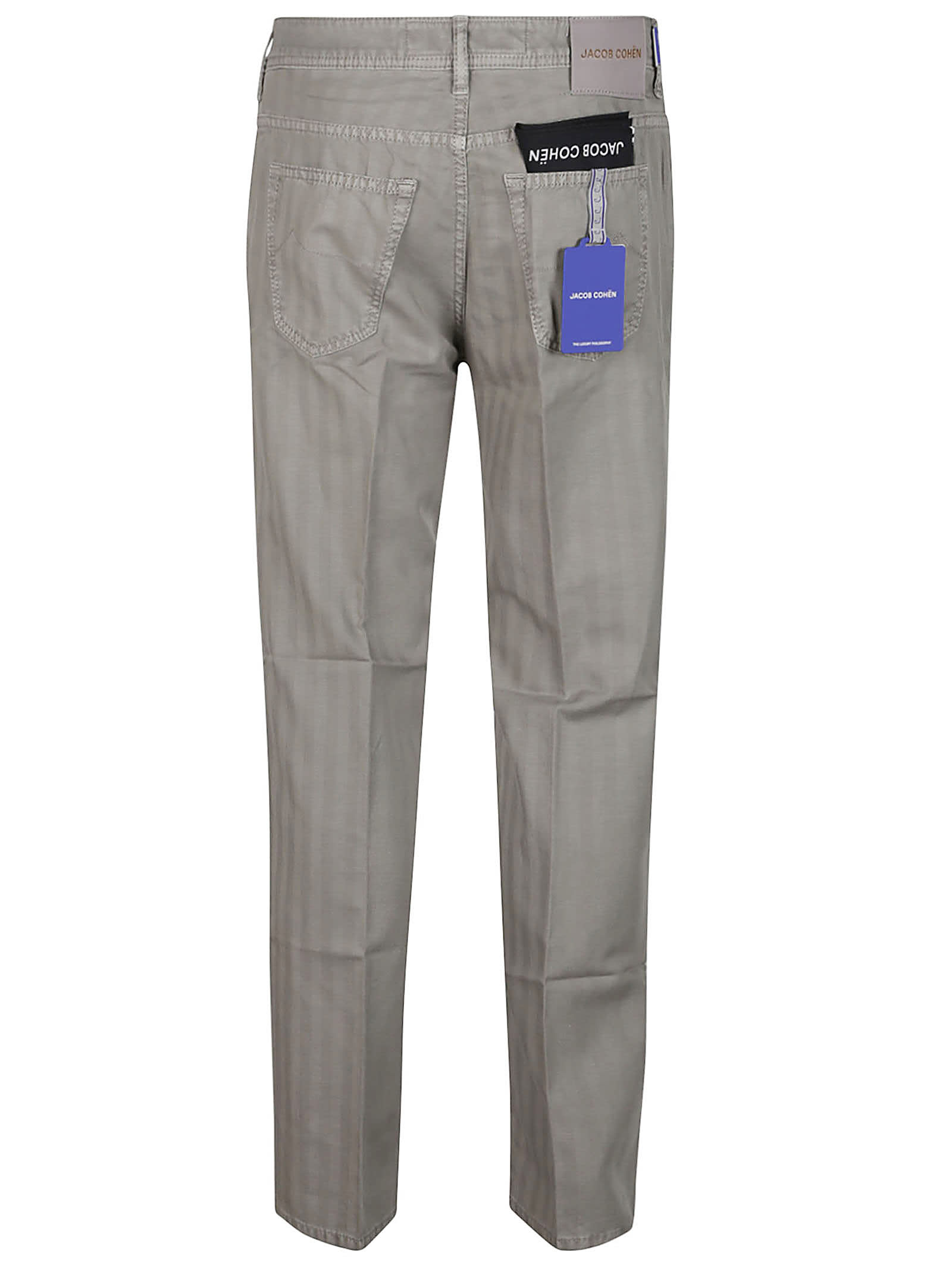 Shop Jacob Cohen 5 Pockets Jeans Slim Carrot Scott In Thyme Grey