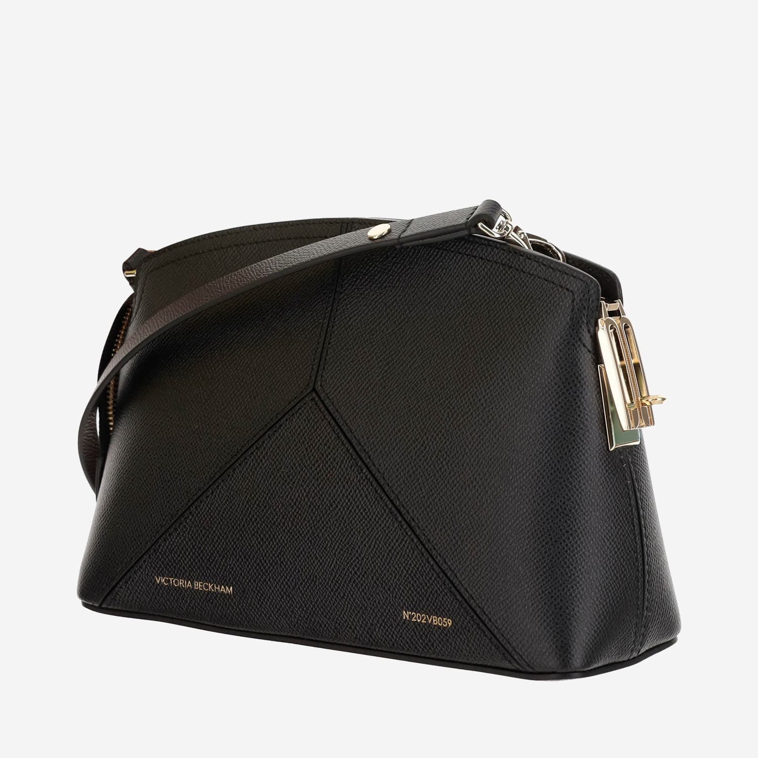 Shop Victoria Beckham Victoria Leather Shoulder Bag In Black