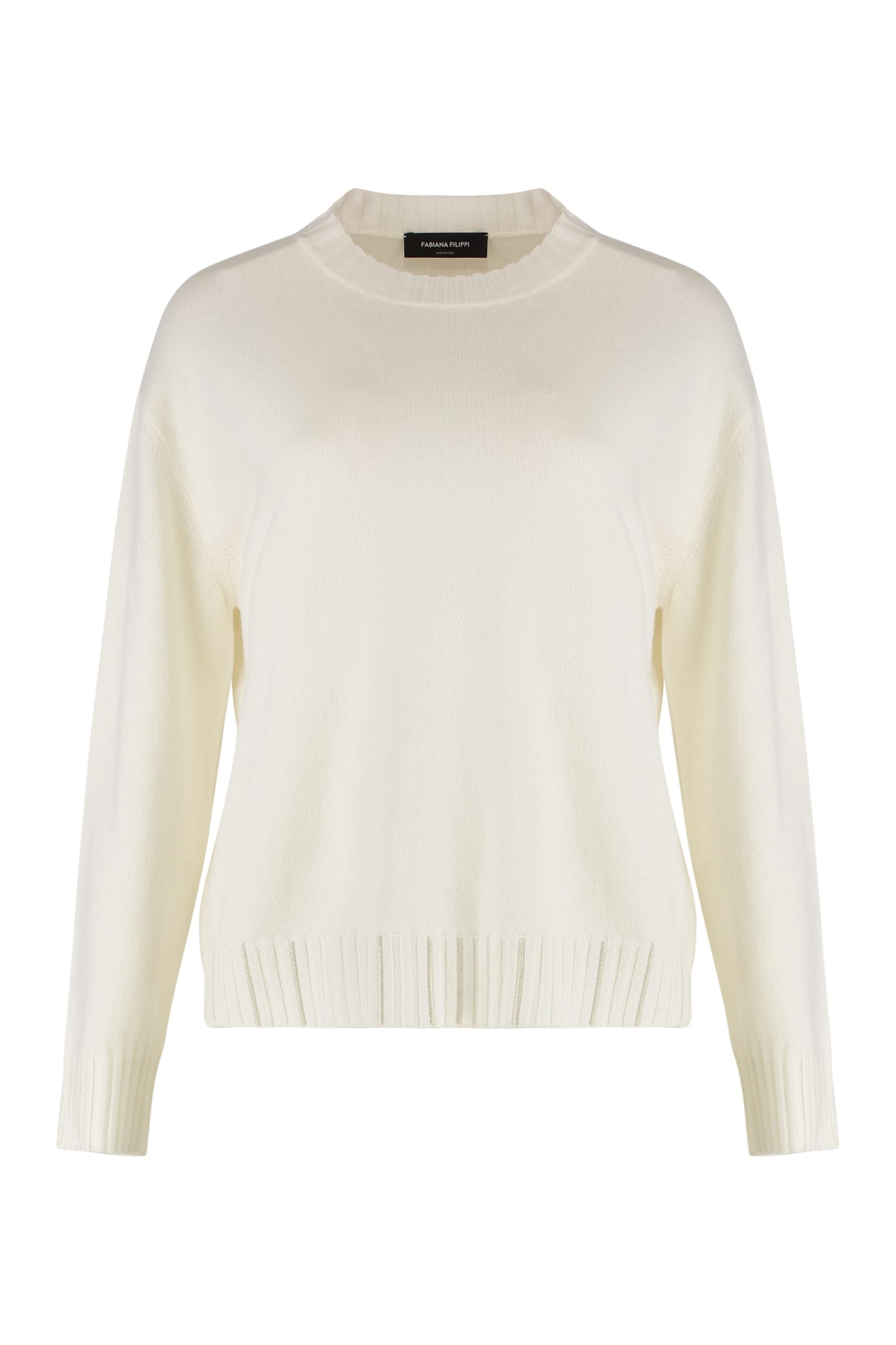 Fabiana Filippi Sweater In Wool And Cashmere In Neutral