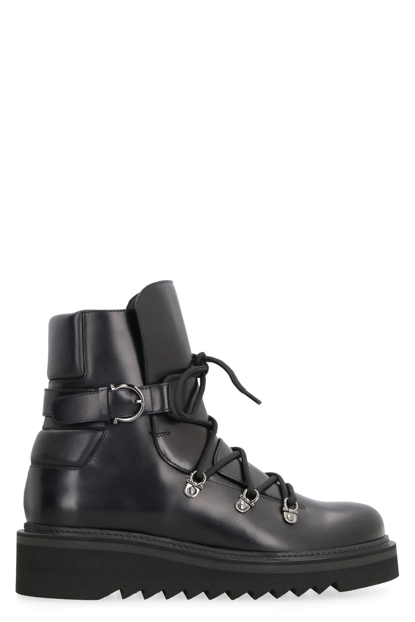 Ferragamo Elimo Leather Ankle Boots