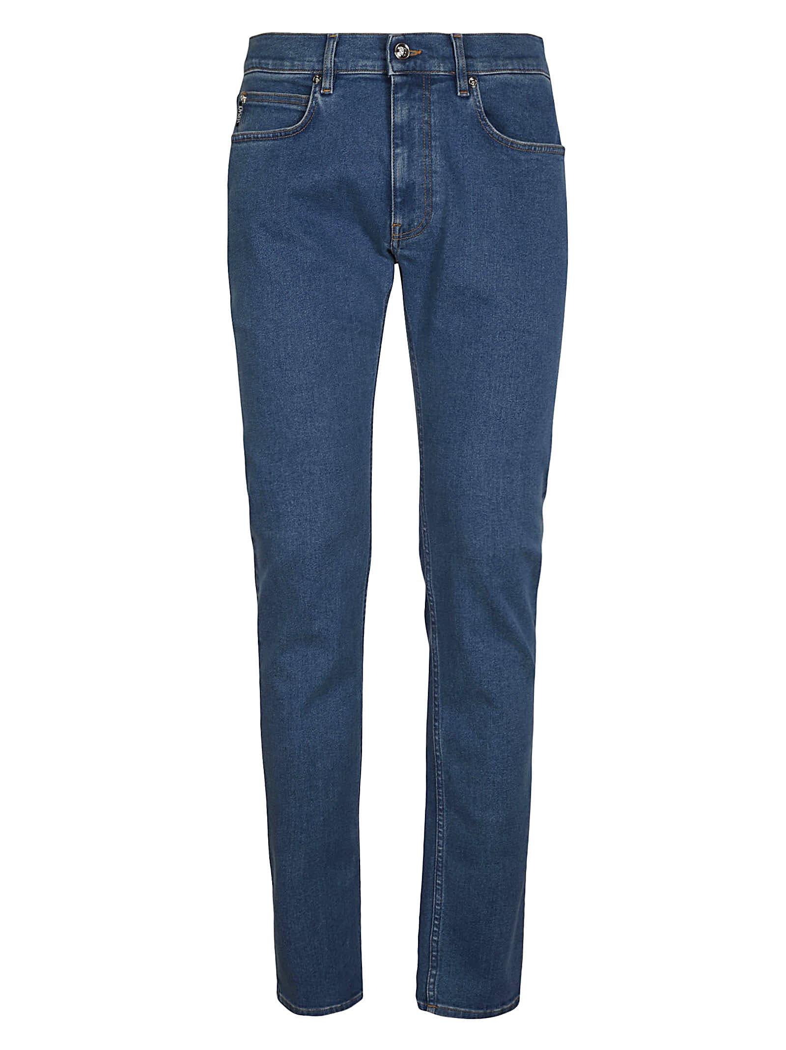 Versace Slim Fit Classic Jeans In Blue