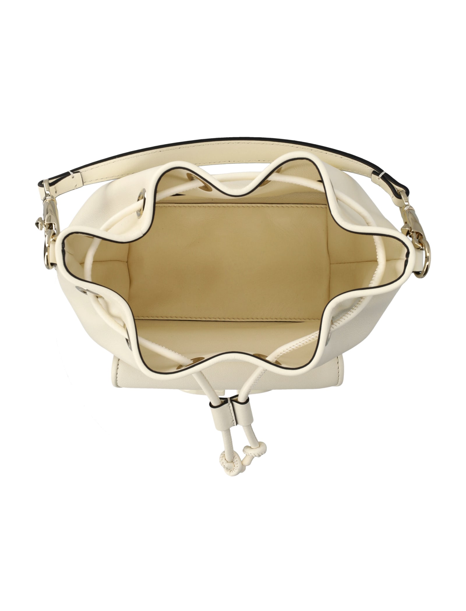 Shop Valentino Locò Bucket Bag In Ivory
