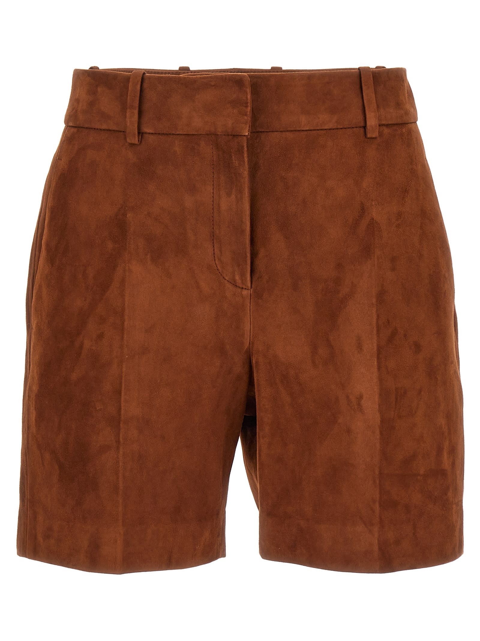 Shorts In Brown Suede