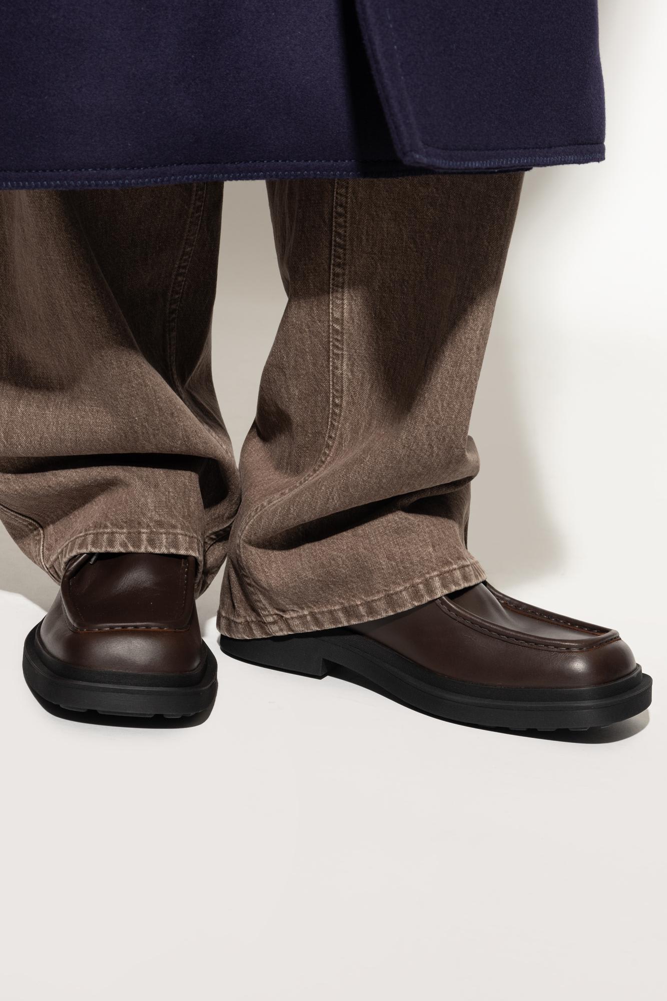 Bottega Veneta Ben Leather Shoes In Animal Print