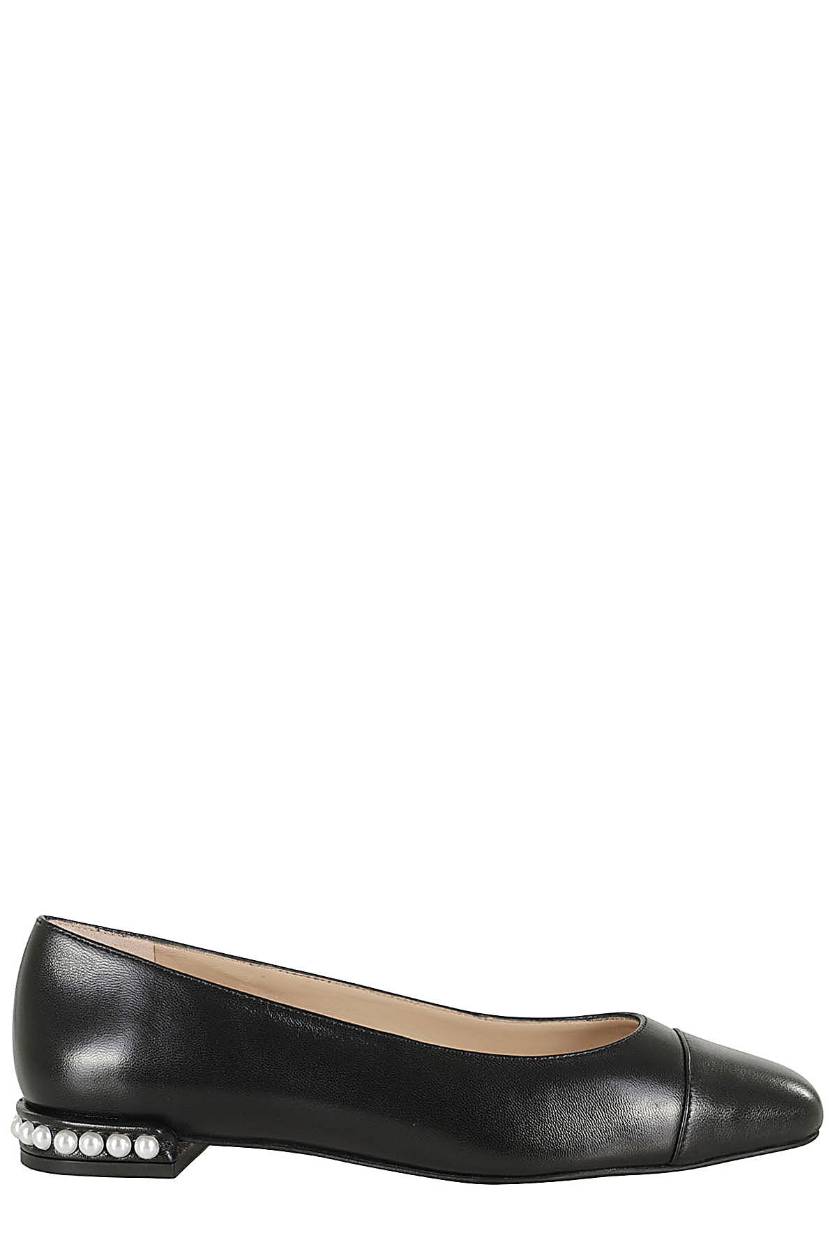 Shop Stuart Weitzman Pearl Flat In Blk Black