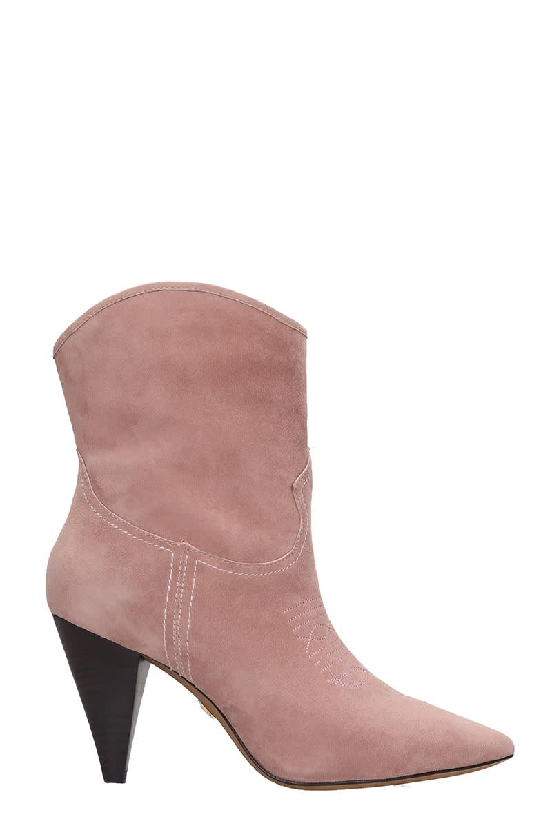 rose pink ankle boots