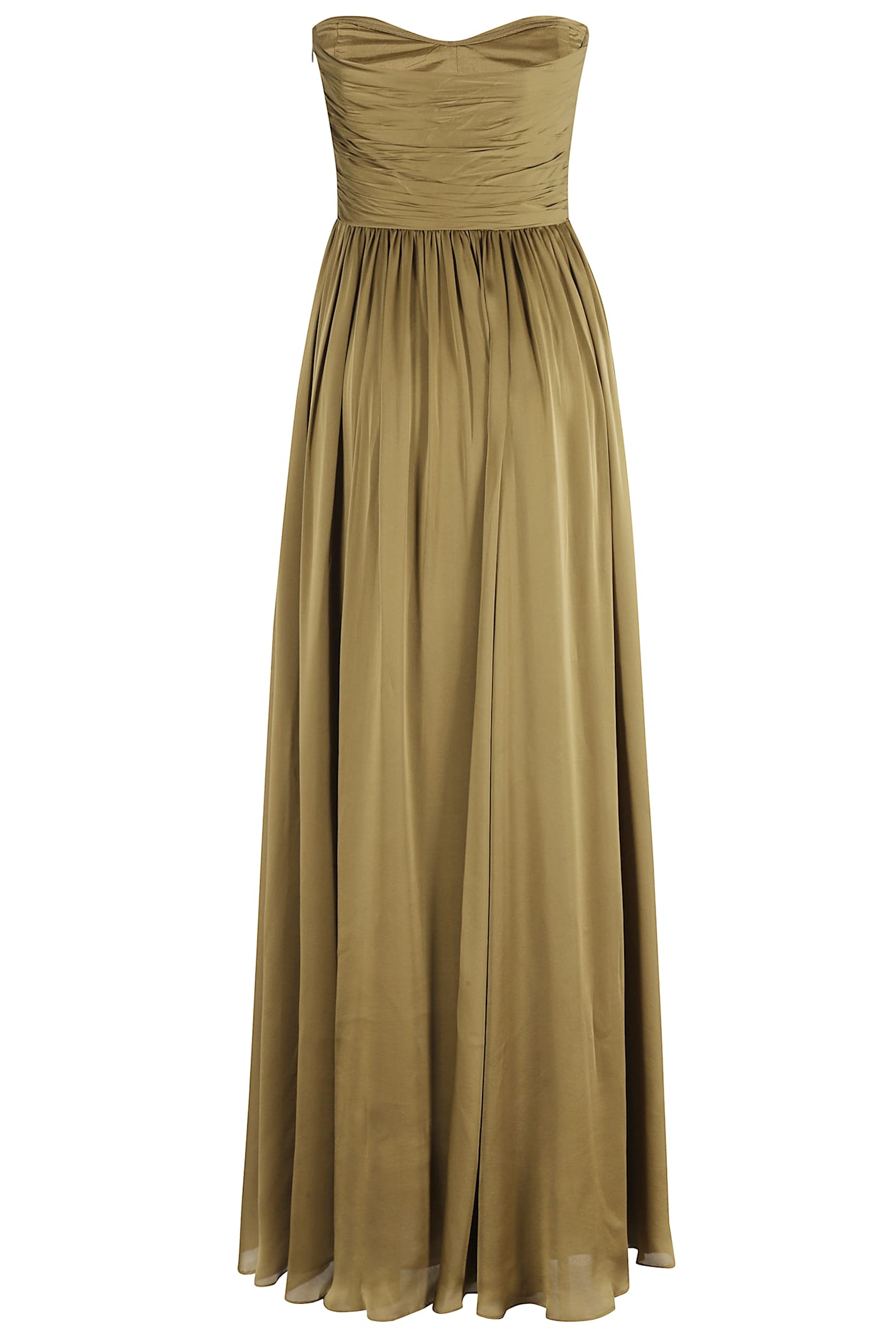 Ulla Johnson Anastasia Silk Wrapped Strapless Gown In Gold